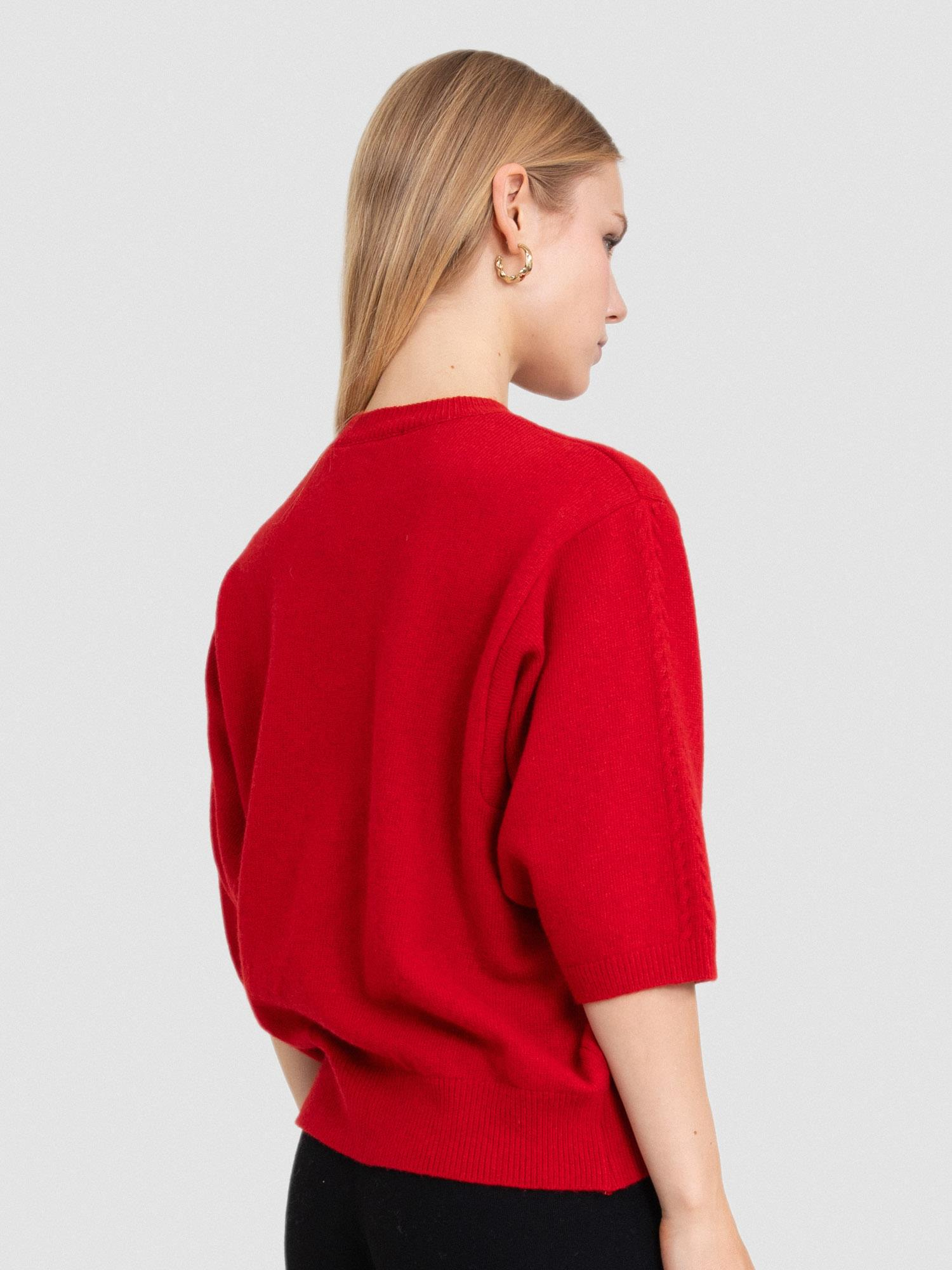 Kaşmir Karışımlı Örgü Oyunlu Kazak