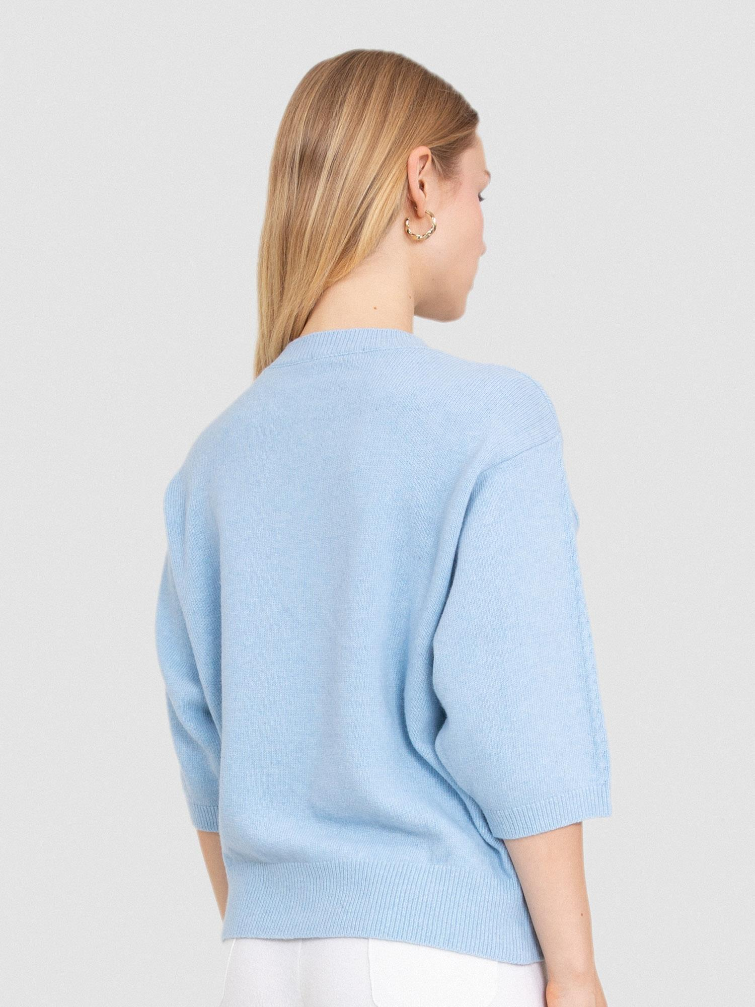 Kaşmir Karışımlı Örgü Oyunlu Kazak