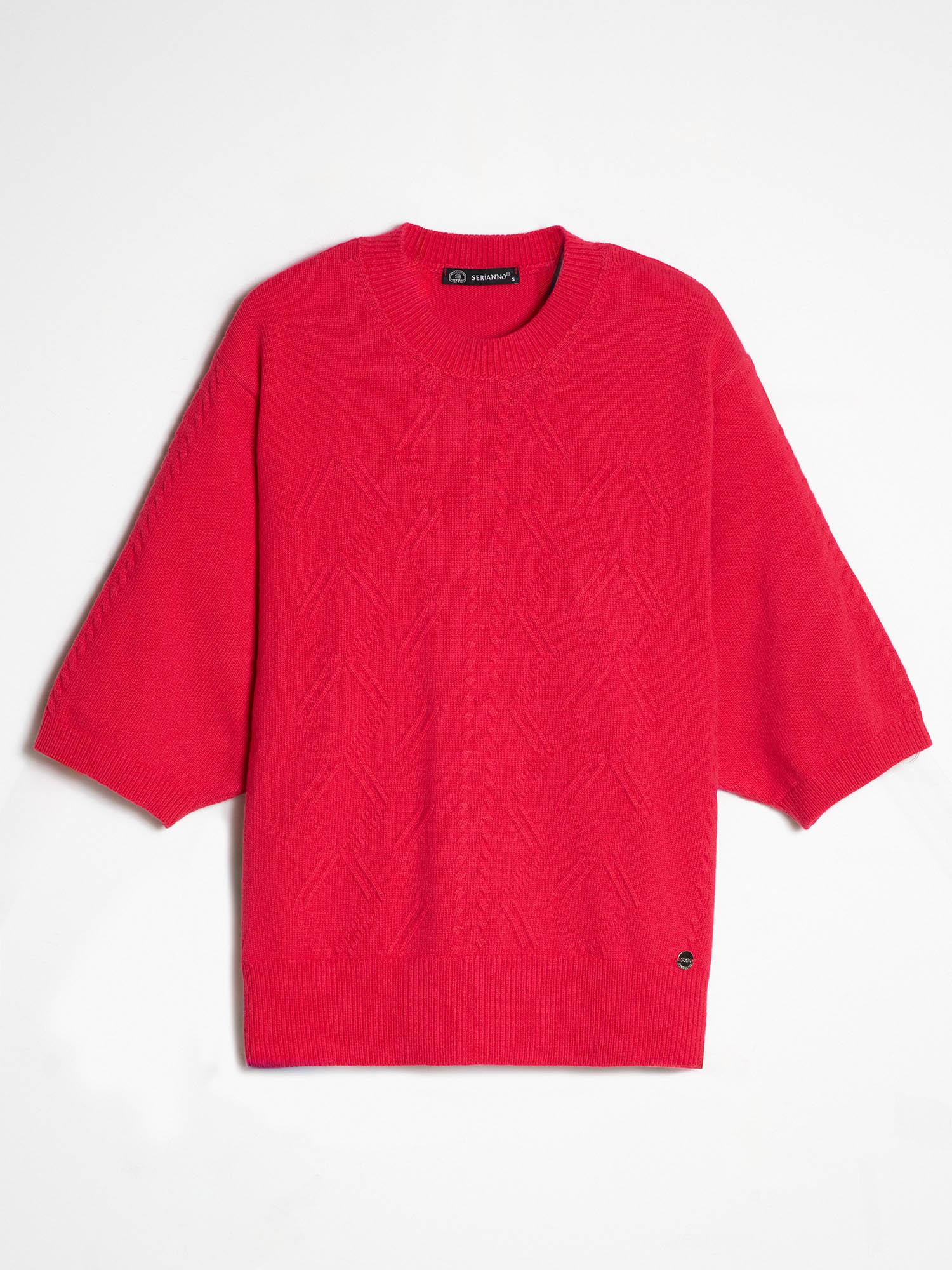 Kaşmir Karışımlı Örgü Oyunlu Kazak