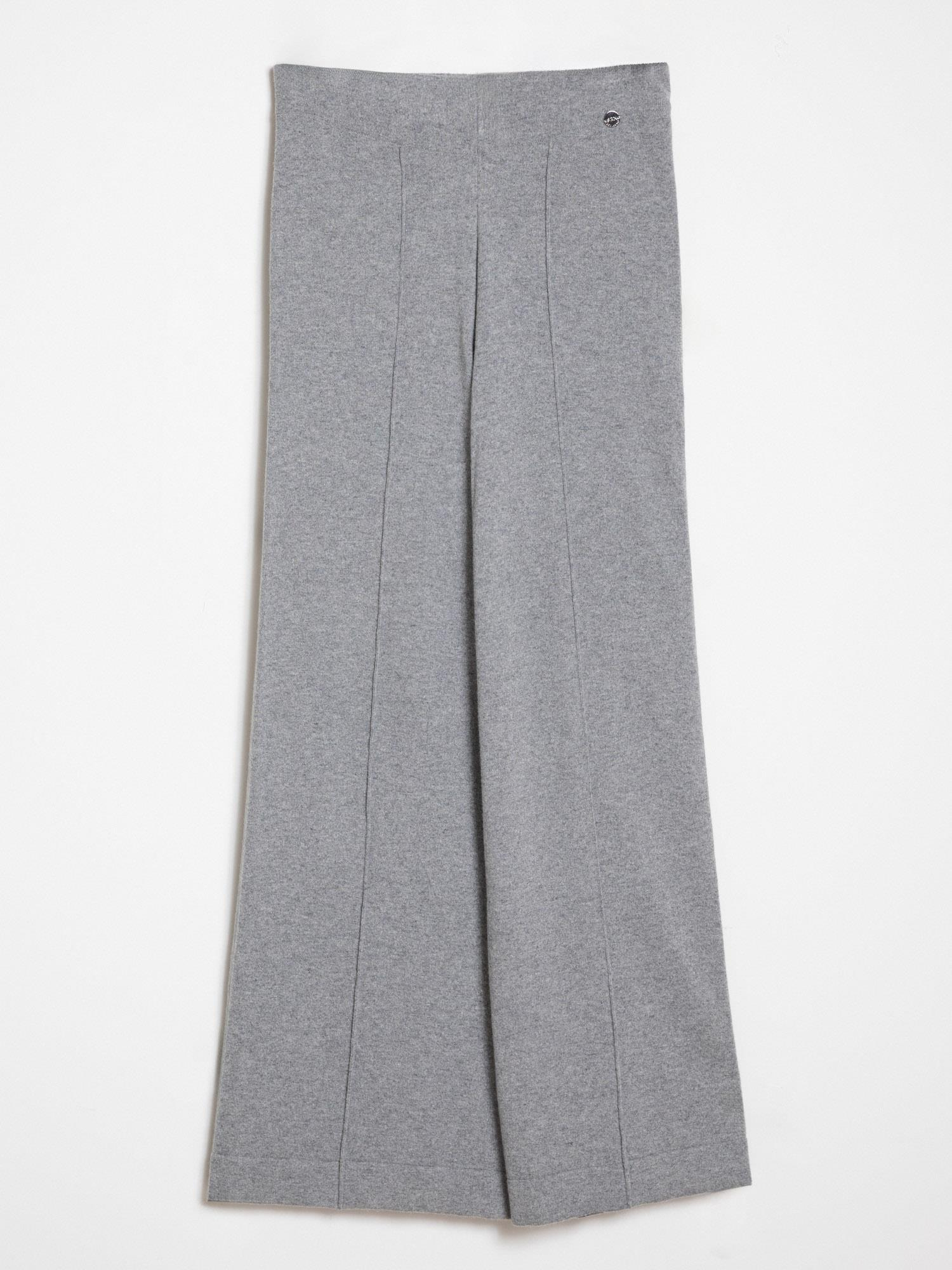 Kaşmir Karışımlı Şerit Dikişli Bol Paça Pantolon