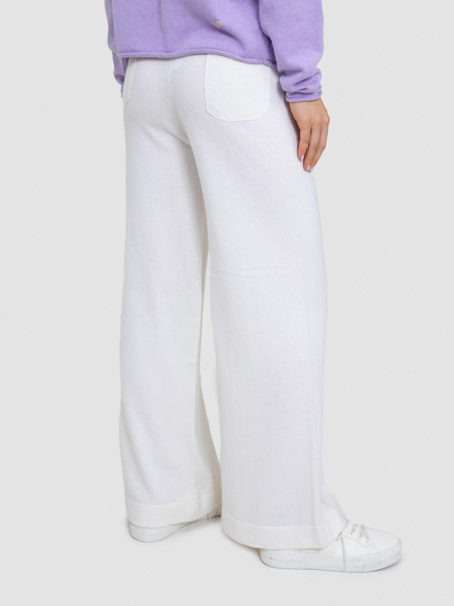 Kaşmir Karışımlı Şerit Dikişli Bol Paça Pantolon