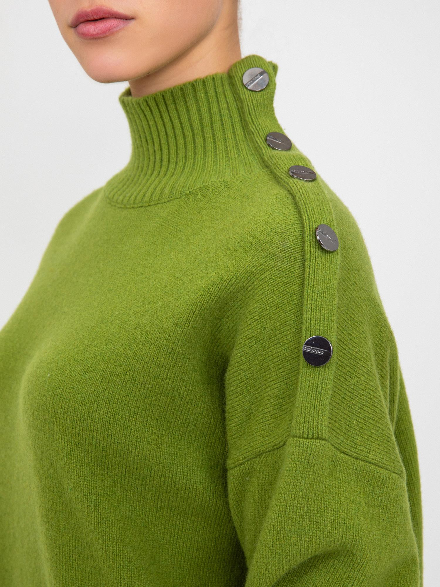 Kaşmir ve Yün Karışımlı Balıkçı Yaka Elbise