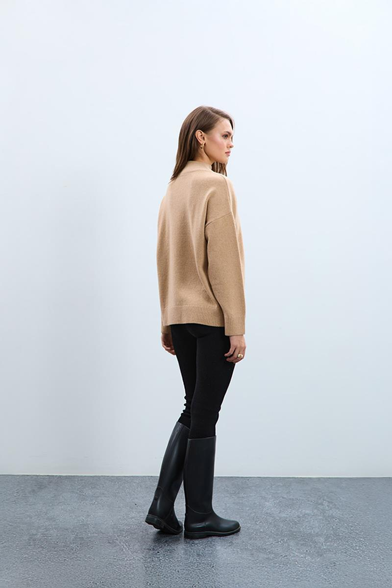 Свитер с воротником-гольф из смеси кашемира и шерсти