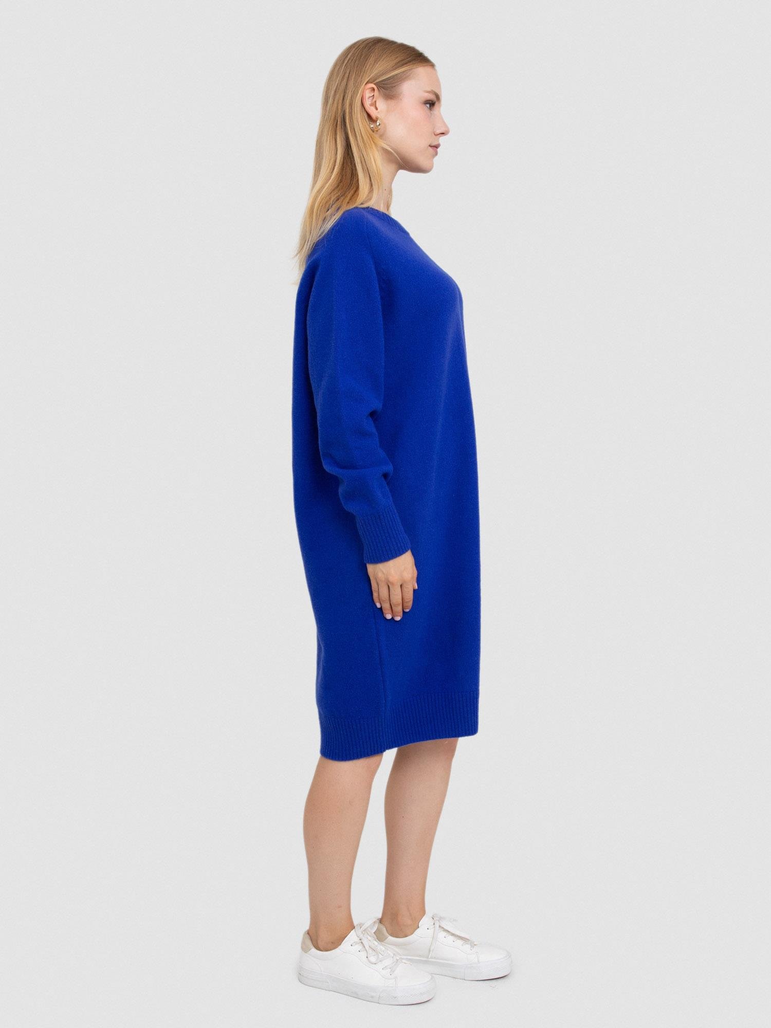 Kaşmir ve Yün Karışımlı Bisiklet Yaka Elbise