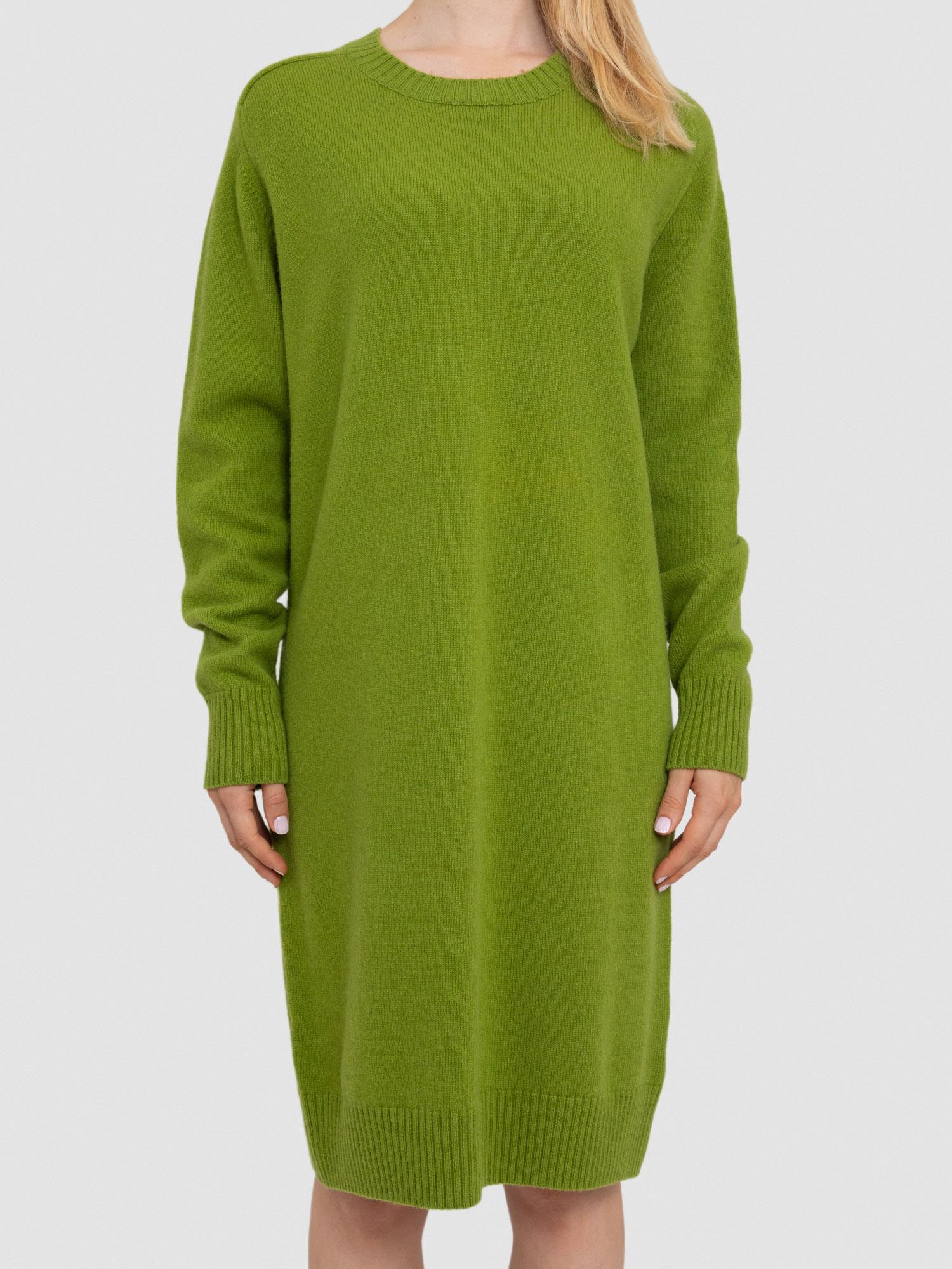 Kaşmir ve Yün Karışımlı Bisiklet Yaka Elbise