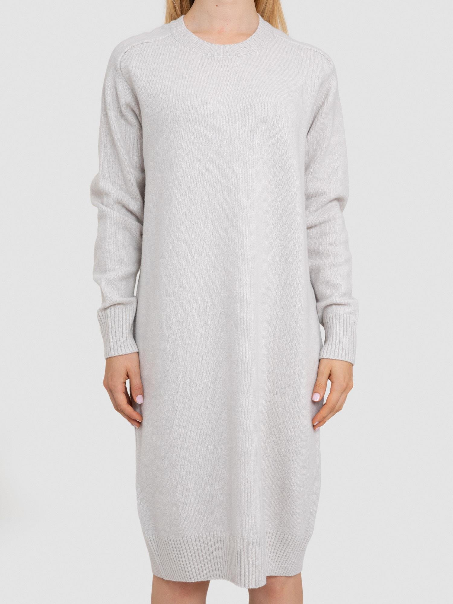 Kaşmir ve Yün Karışımlı Bisiklet Yaka Elbise