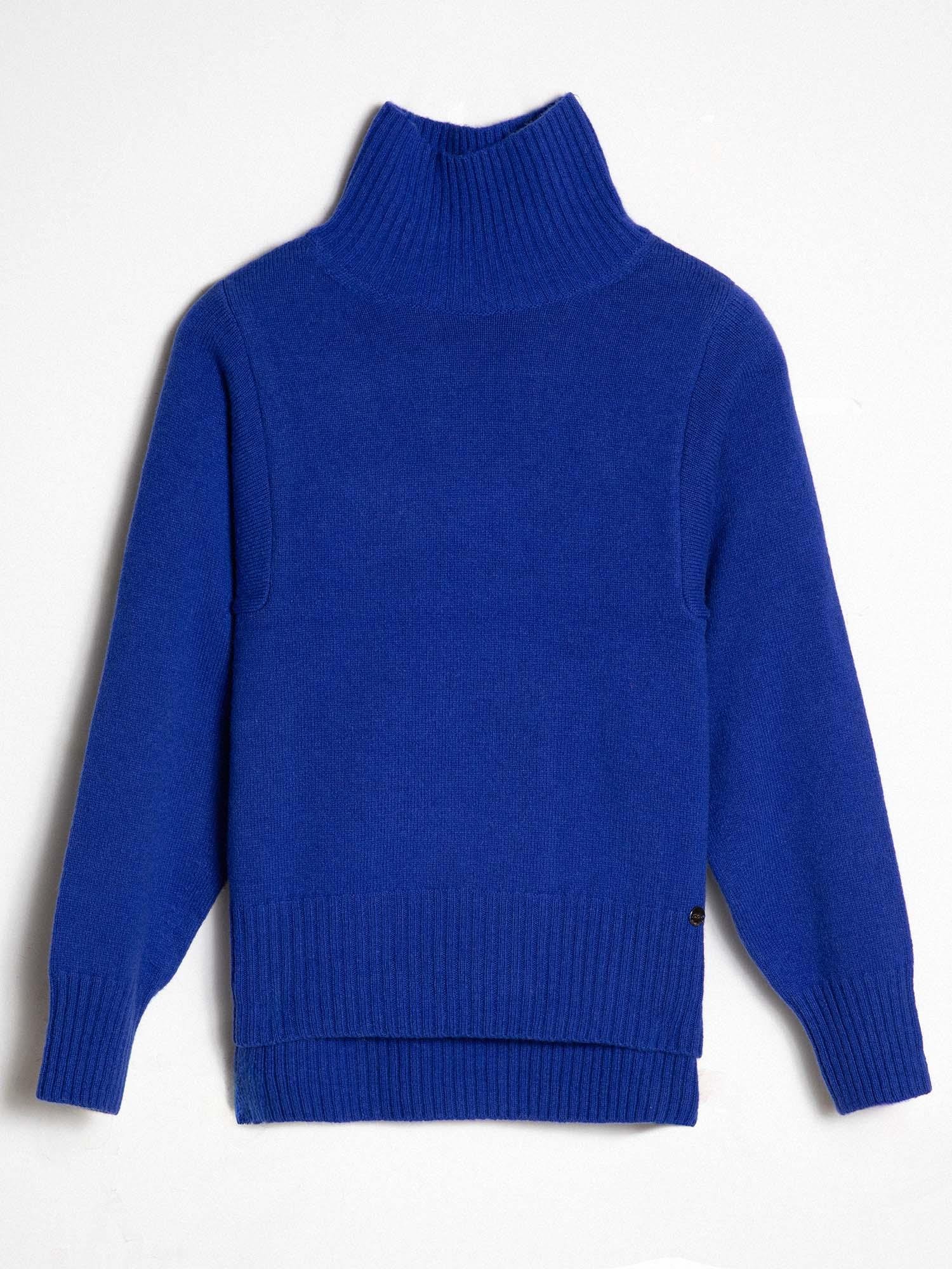 Kaşmir ve Yün Karışımlı Dik Yaka Kazak