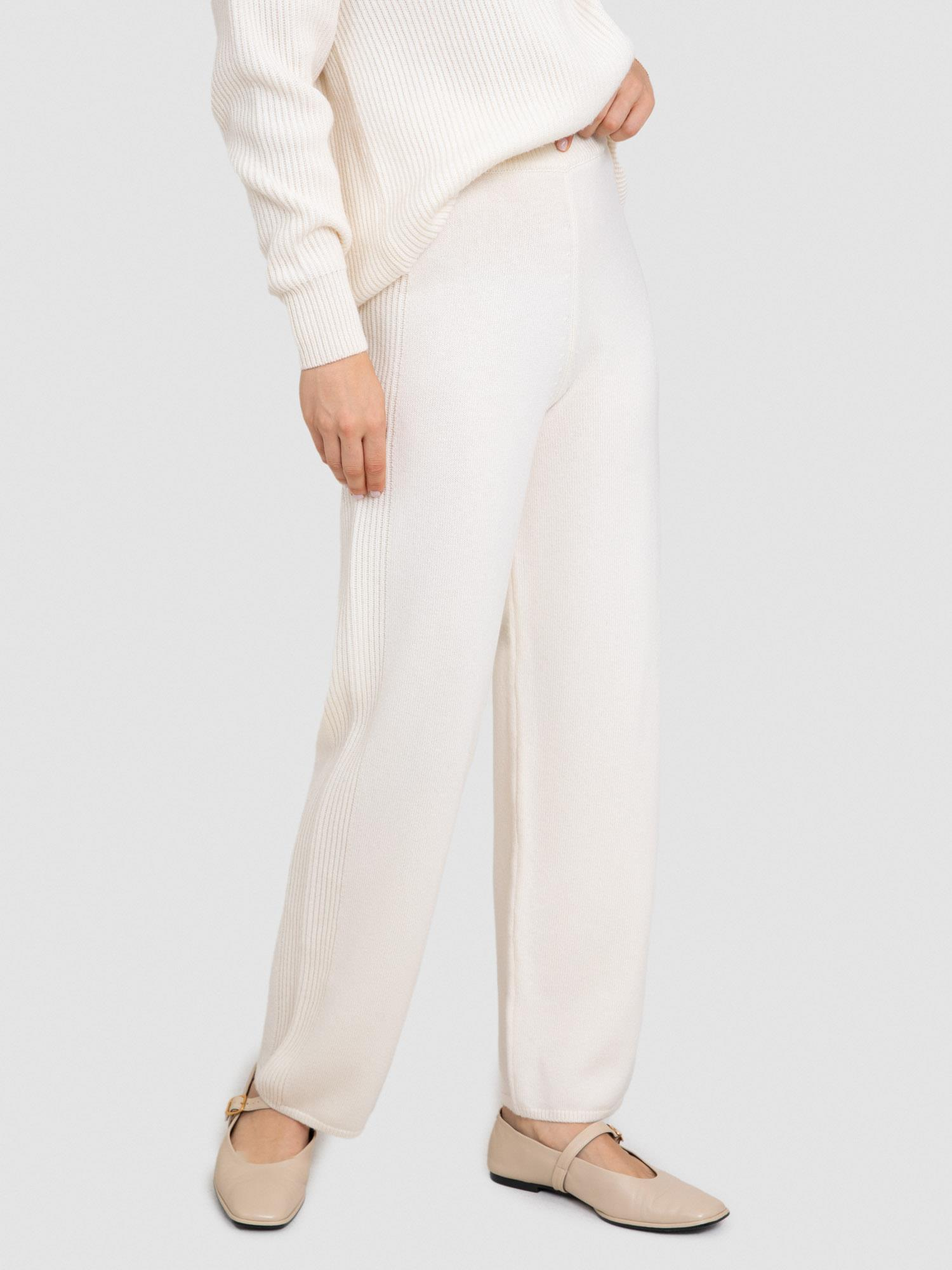 Kaşmir ve Yün Karışımlı Fitilli Detaylı Pantolon