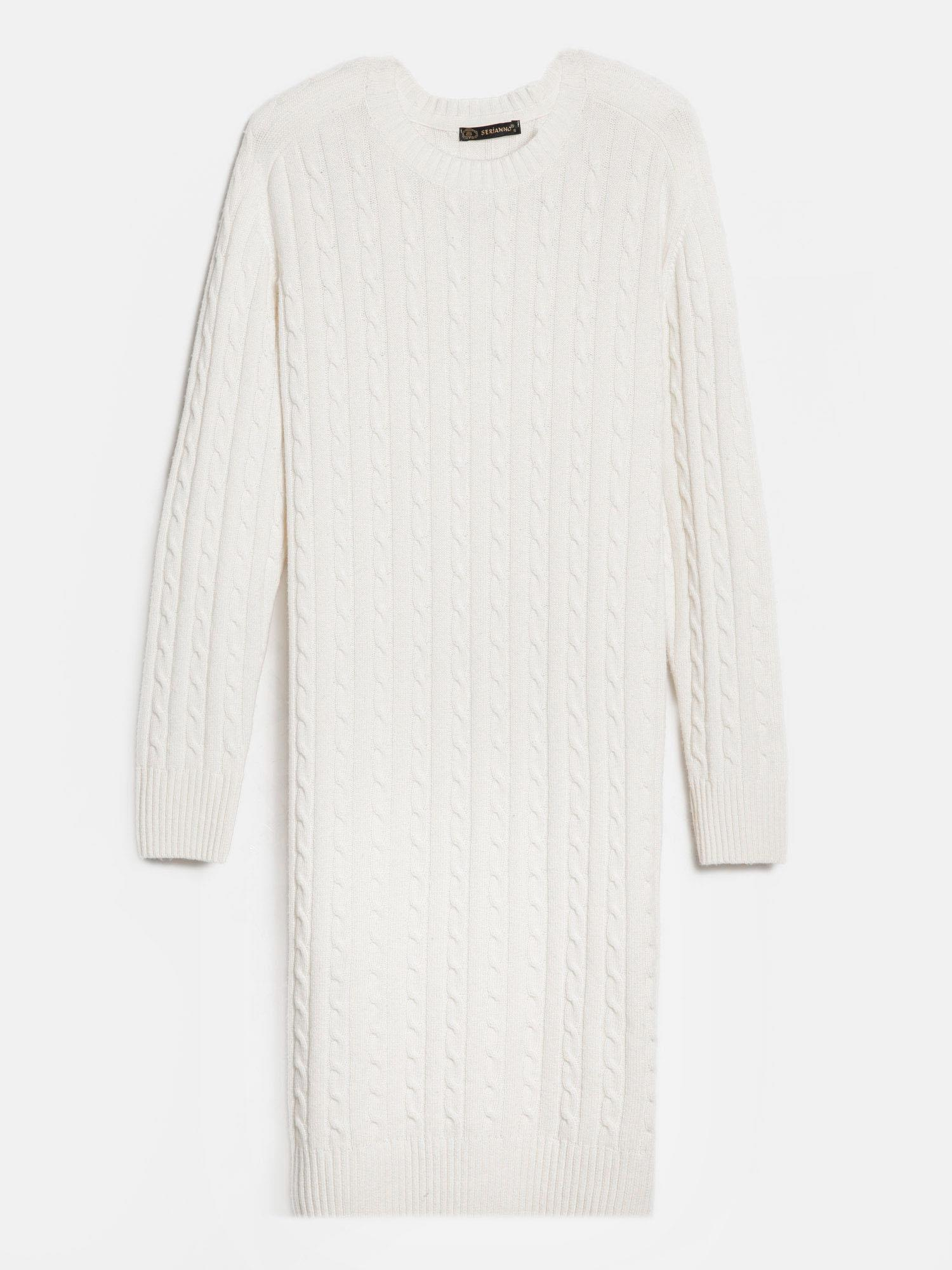 Kaşmir ve Yün Karışımlı Kablo Örgü Elbise