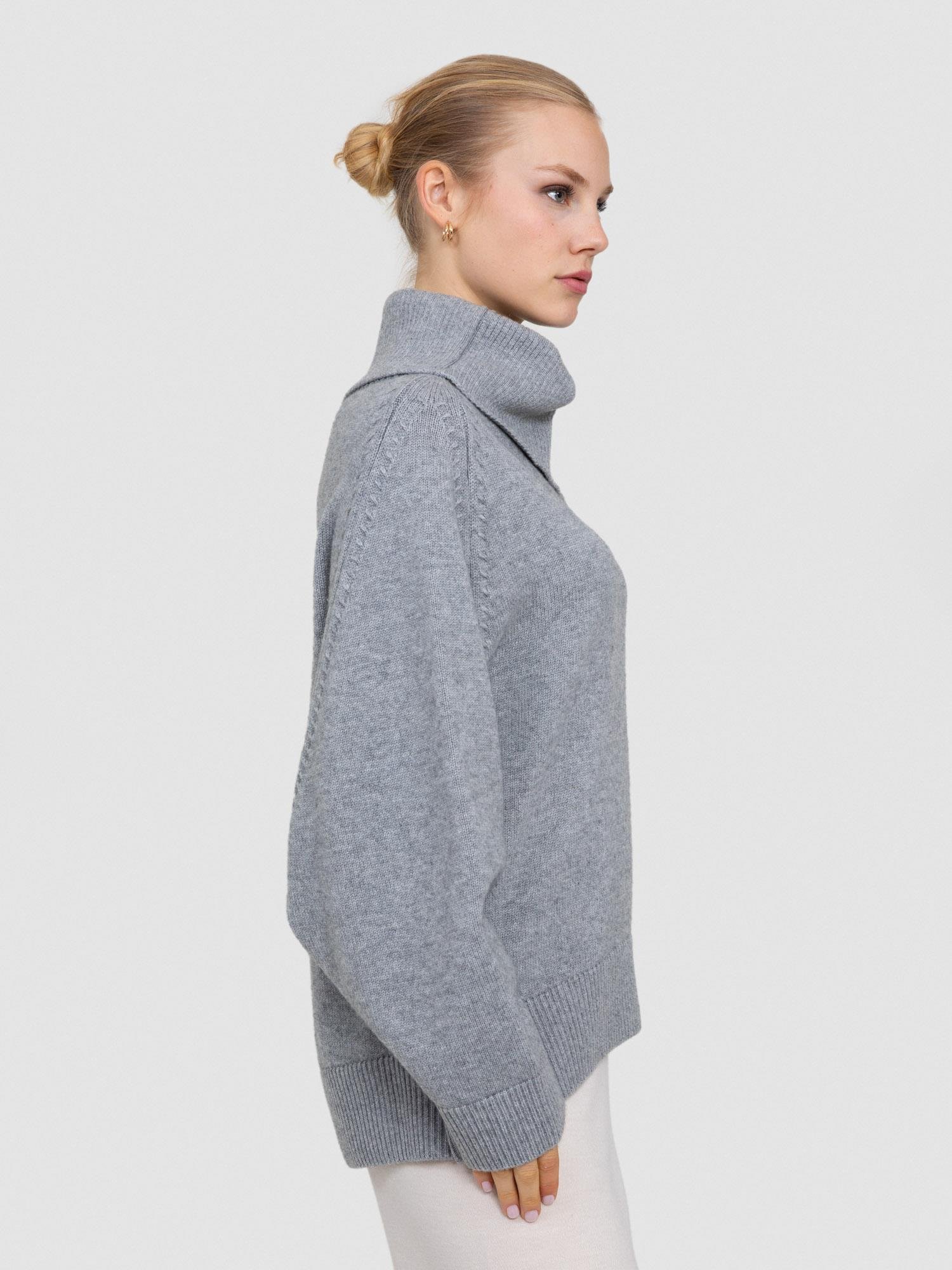 Kaşmir ve Yün Karışımlı Şal Yaka Kazak