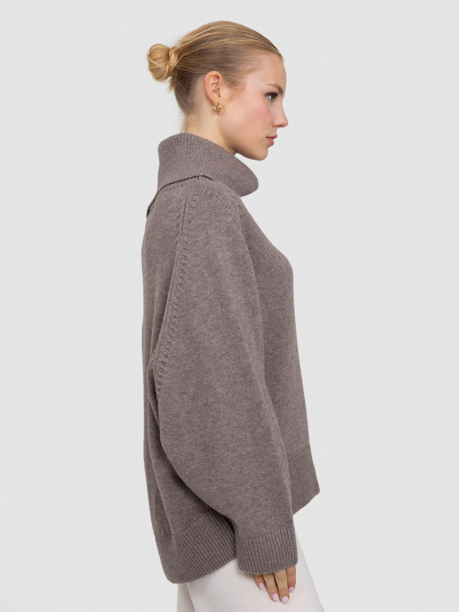 Kaşmir ve Yün Karışımlı Şal Yaka Kazak