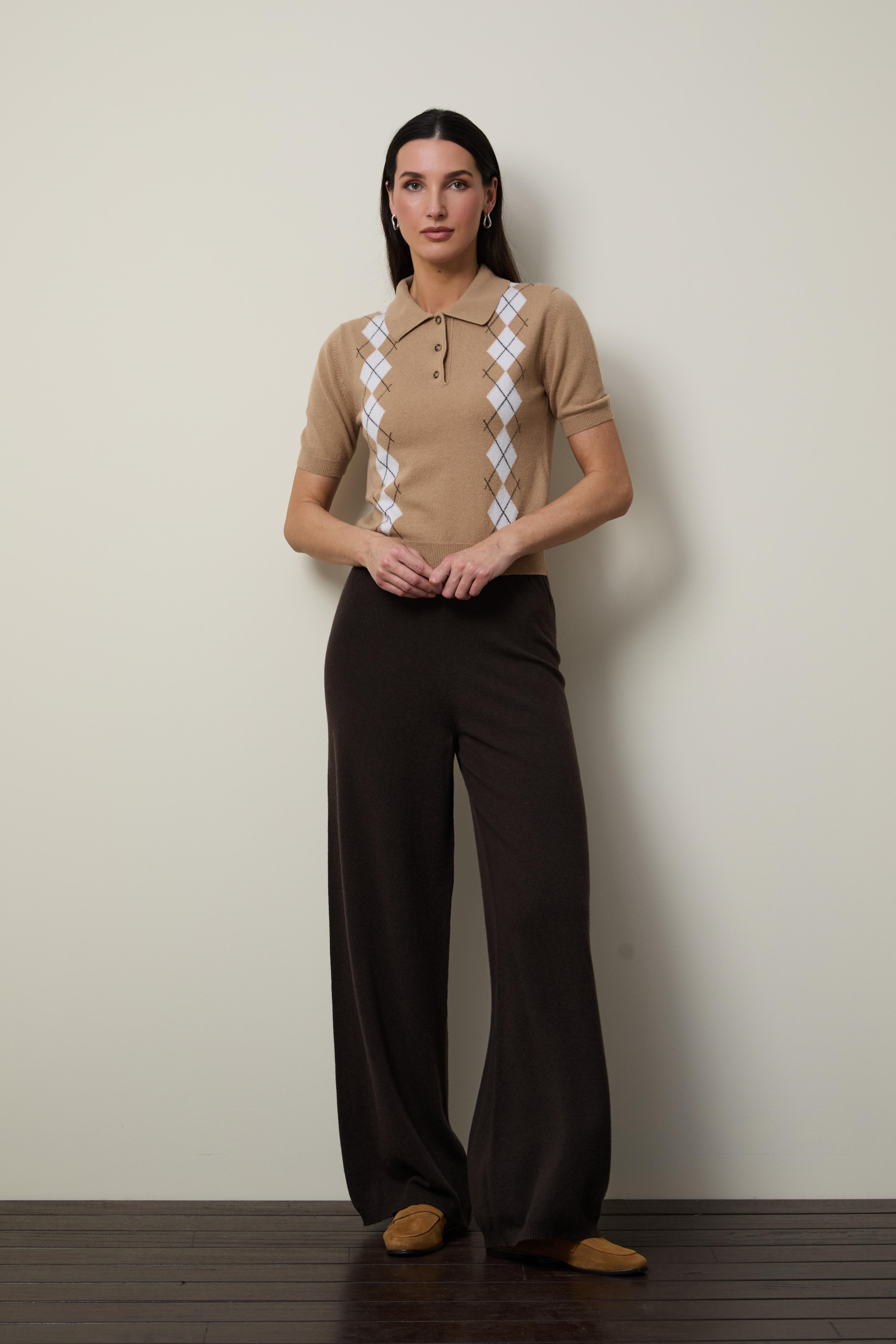 Kaşmir ve Yün Karışımlı Yüksek Bel Pantolon