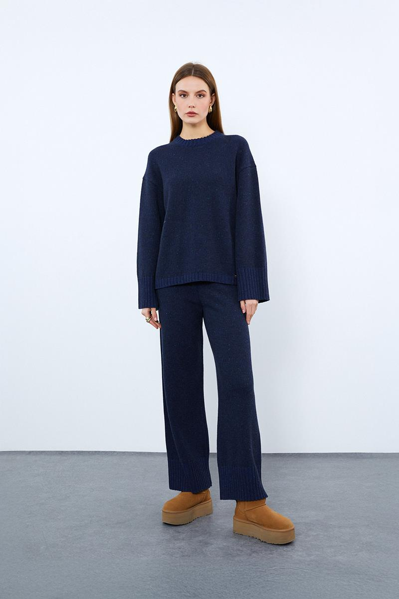 Kaşmir ve Yün Karışımlı Yüksel Bel Pantolon
