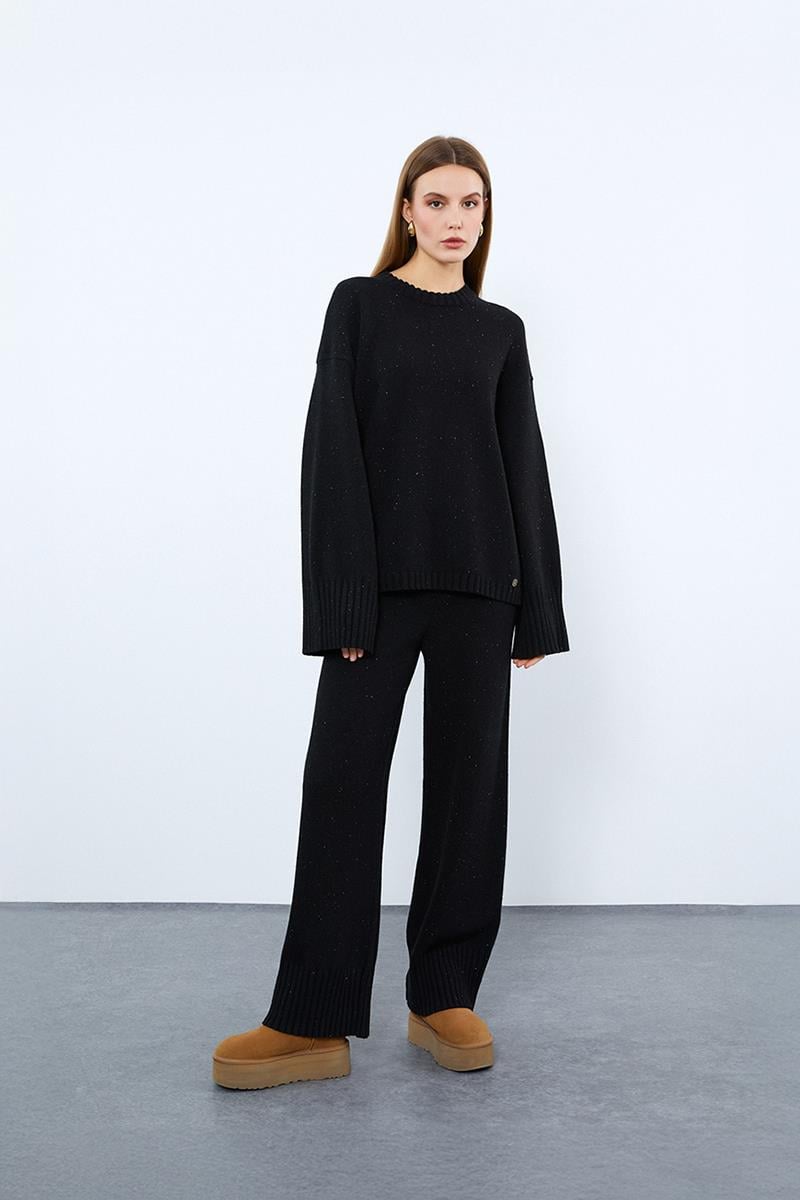 Kaşmir ve Yün Karışımlı Yüksel Bel Pantolon