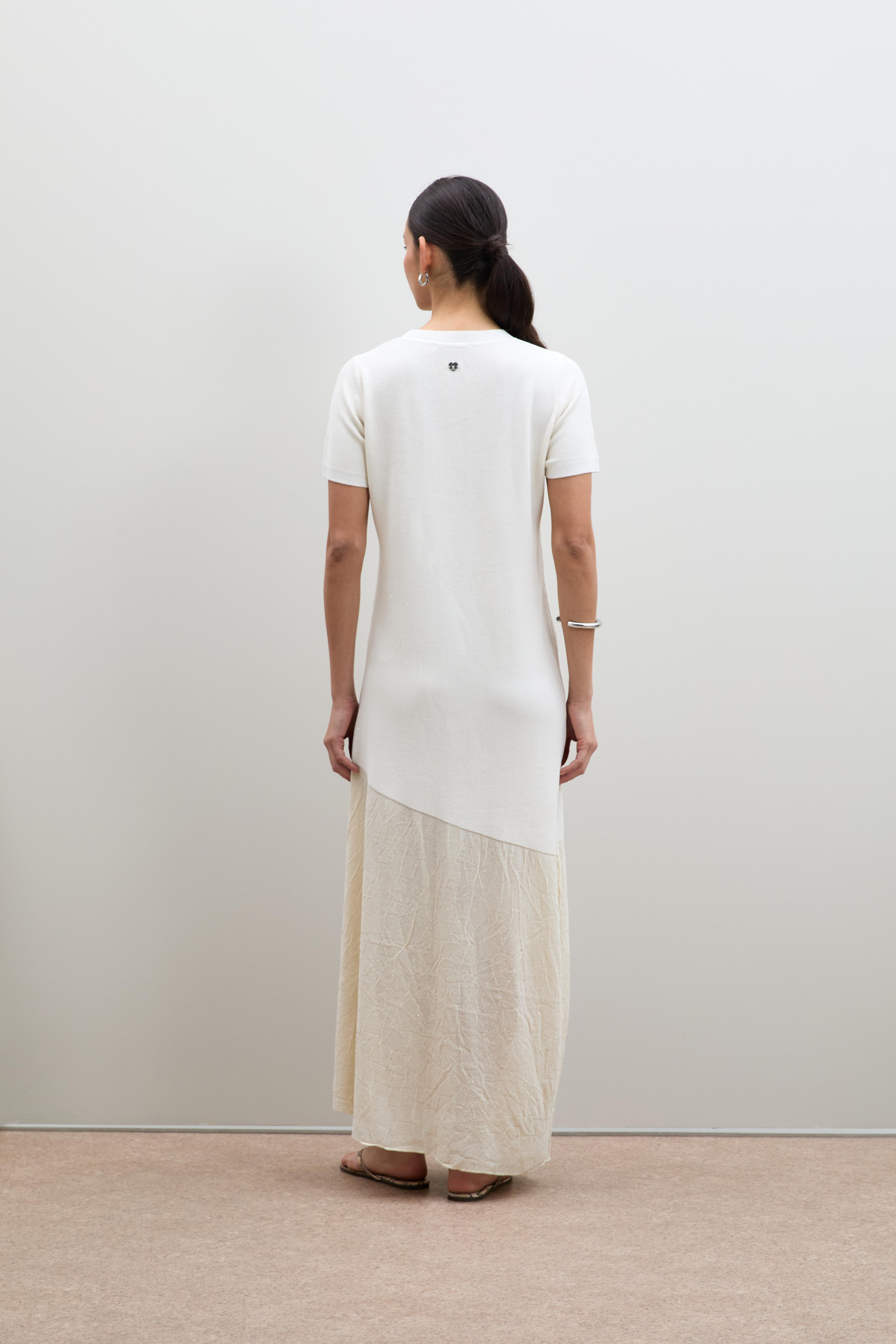 Mini Payetli Asimetrik Midi Elbise