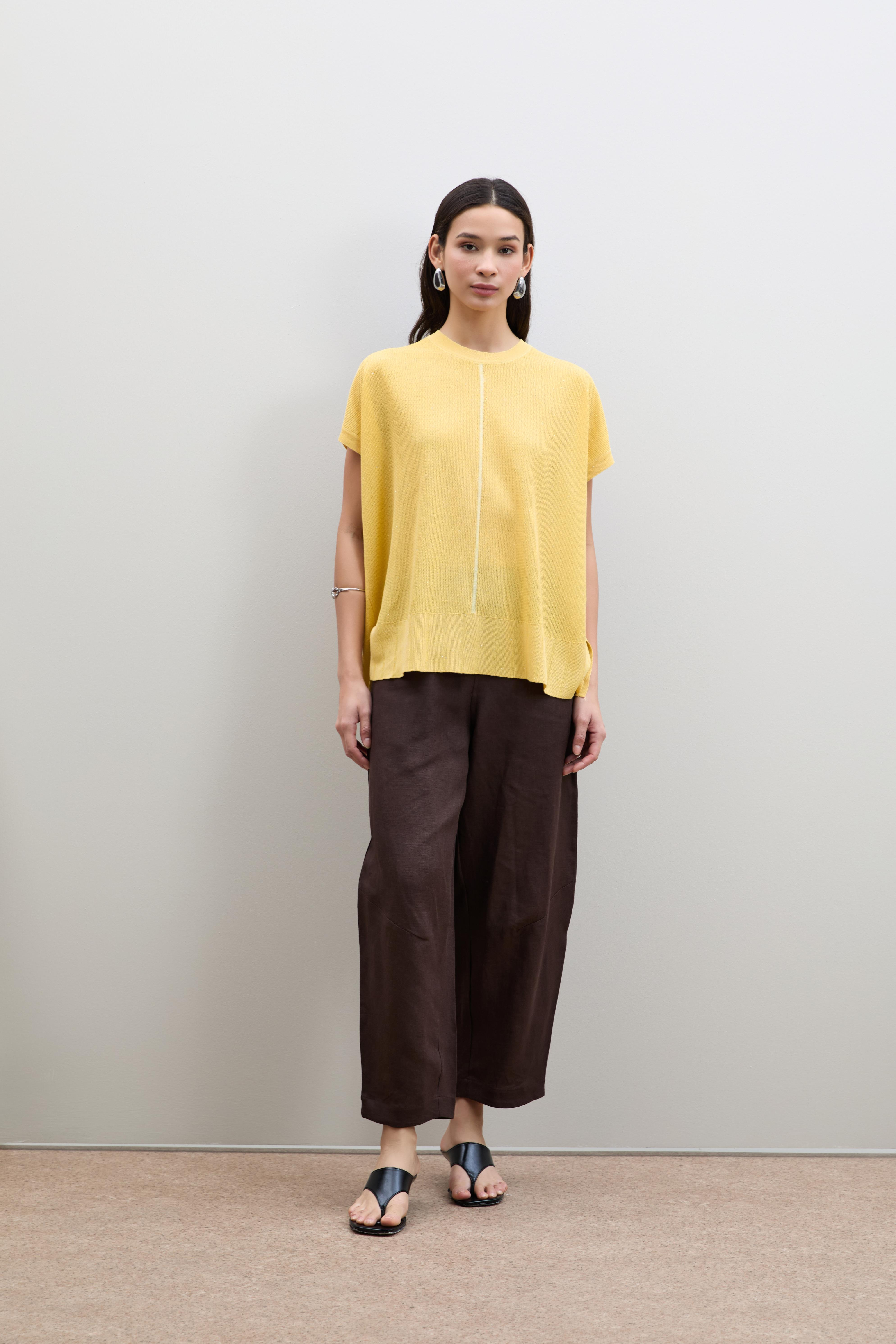 Mini Payetli Düğme Detaylı Kazak