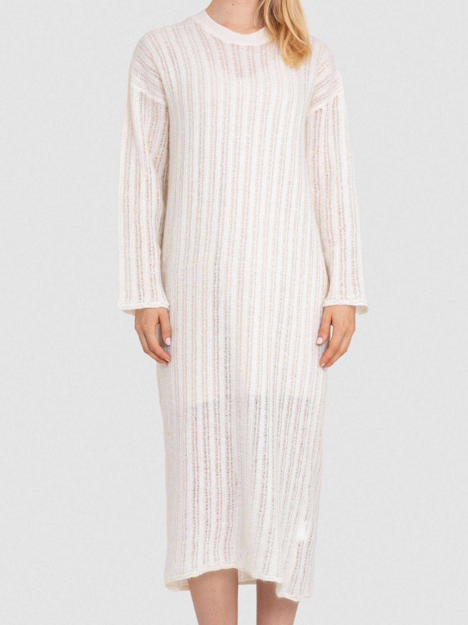 Mohair ve Yün Karışımlı Ajurlu Elbise