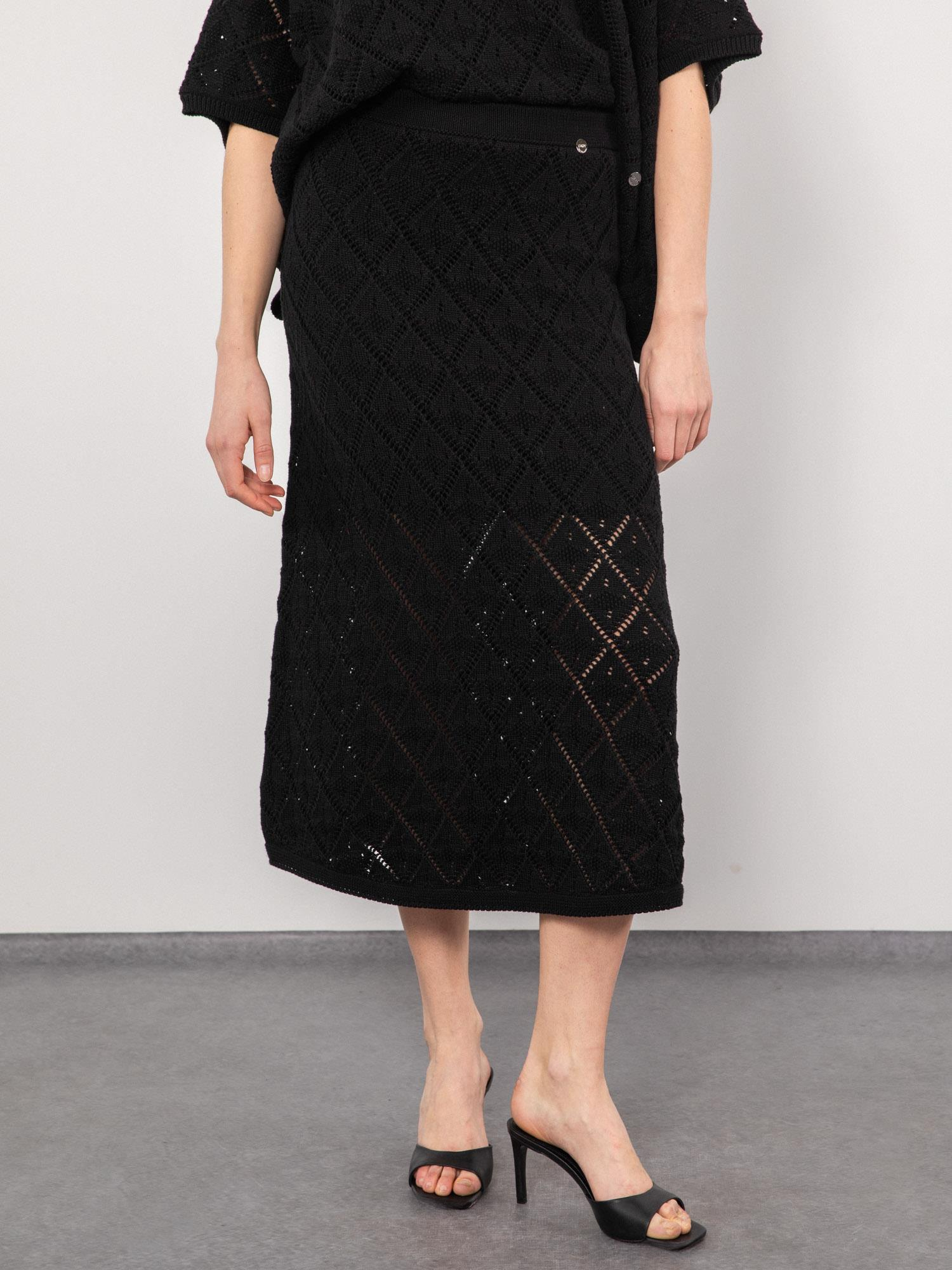 Organik Pamuk Karışımlı Ajurlu Etek