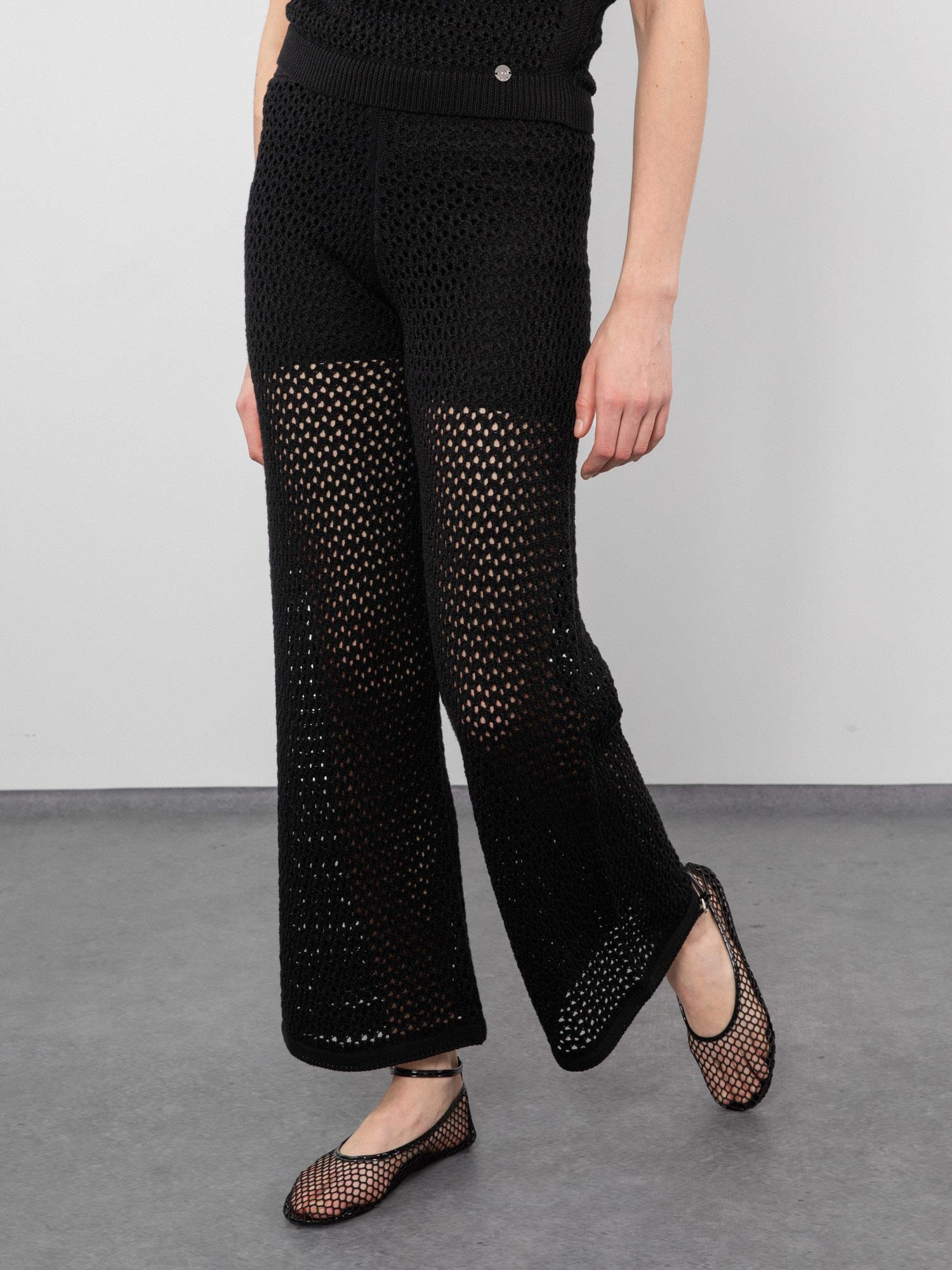 Organik Pamuk Karışımlı Ajurlu Pantolon