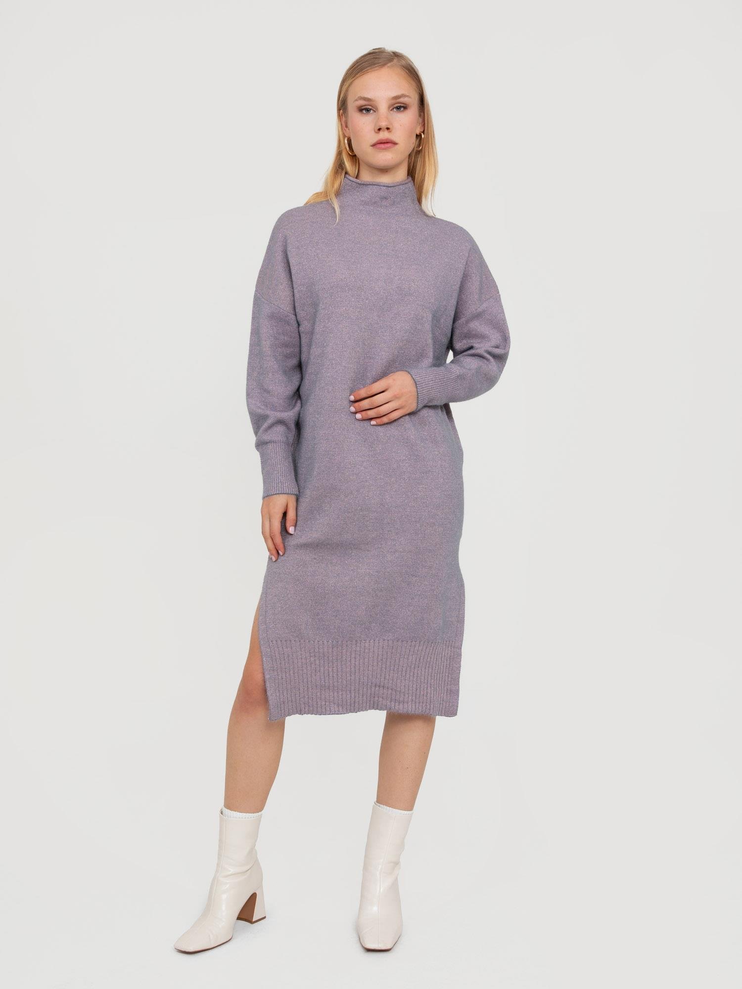 Organik Pamuk Karışımlı Balıkçı Yaka Elbise