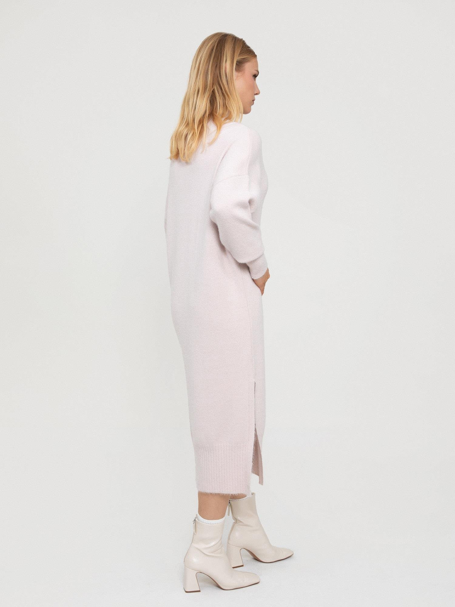 Organik Pamuk Karışımlı Balıkçı Yaka Elbise