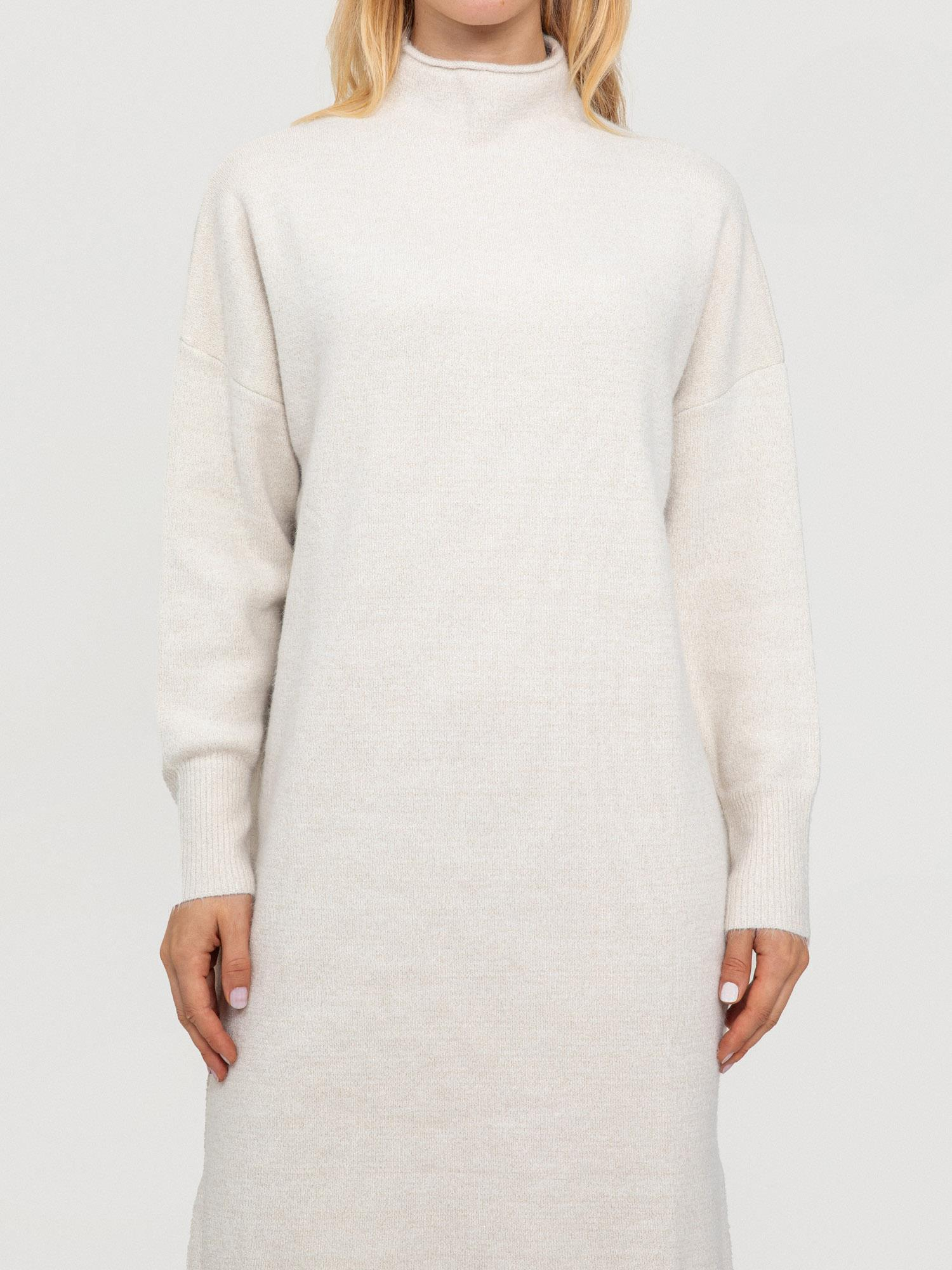 Organik Pamuk Karışımlı Balıkçı Yaka Elbise