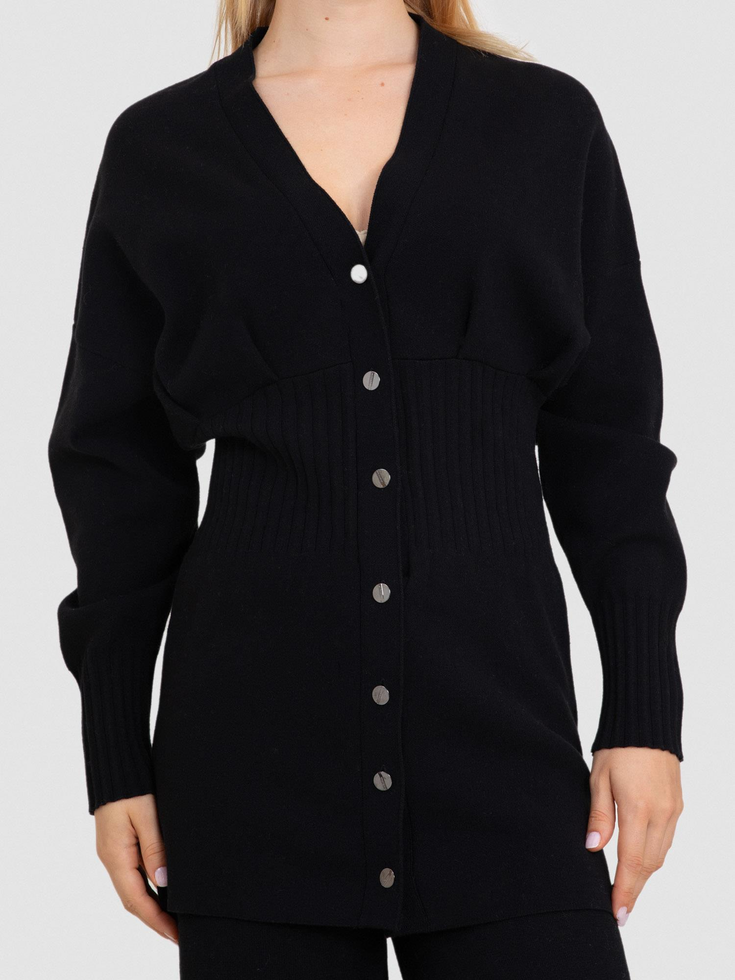 Organik Pamuk Karışımlı Fitilli Düğme Detaylı Hırka