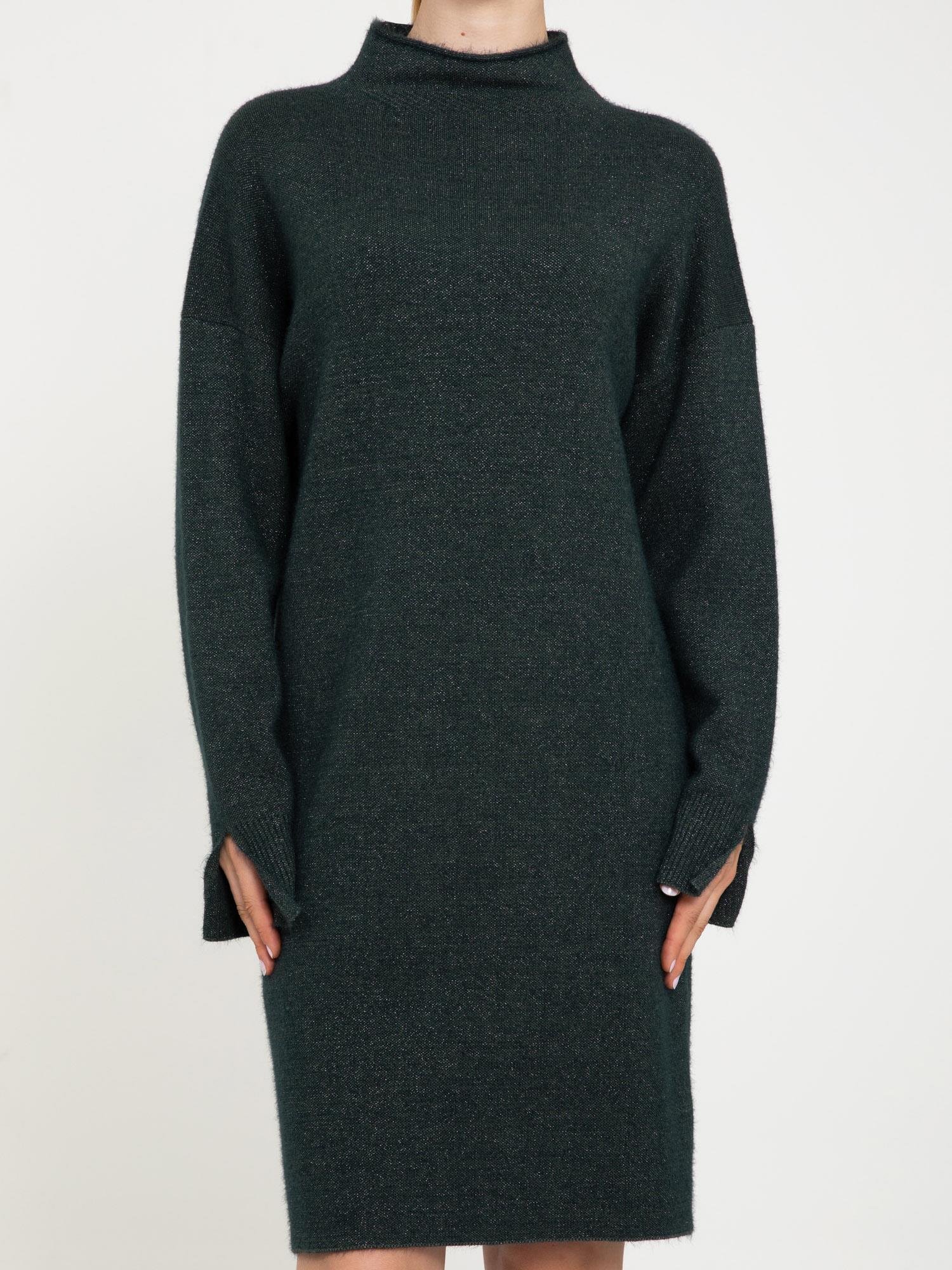 Organik Pamuk Karışımlı Metalik Dokulu  Elbise