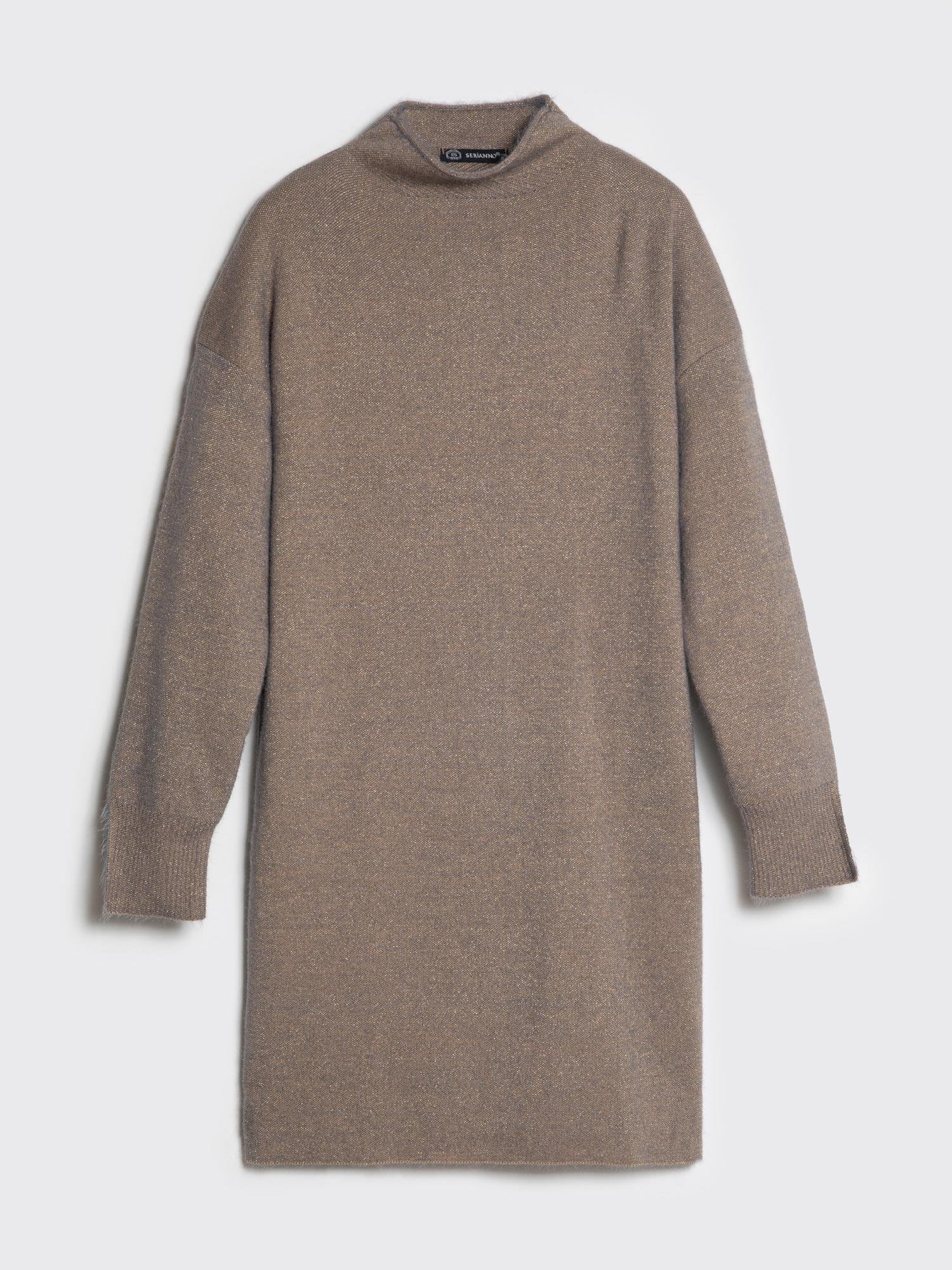 Organik Pamuk Karışımlı Metalik Dokulu  Elbise