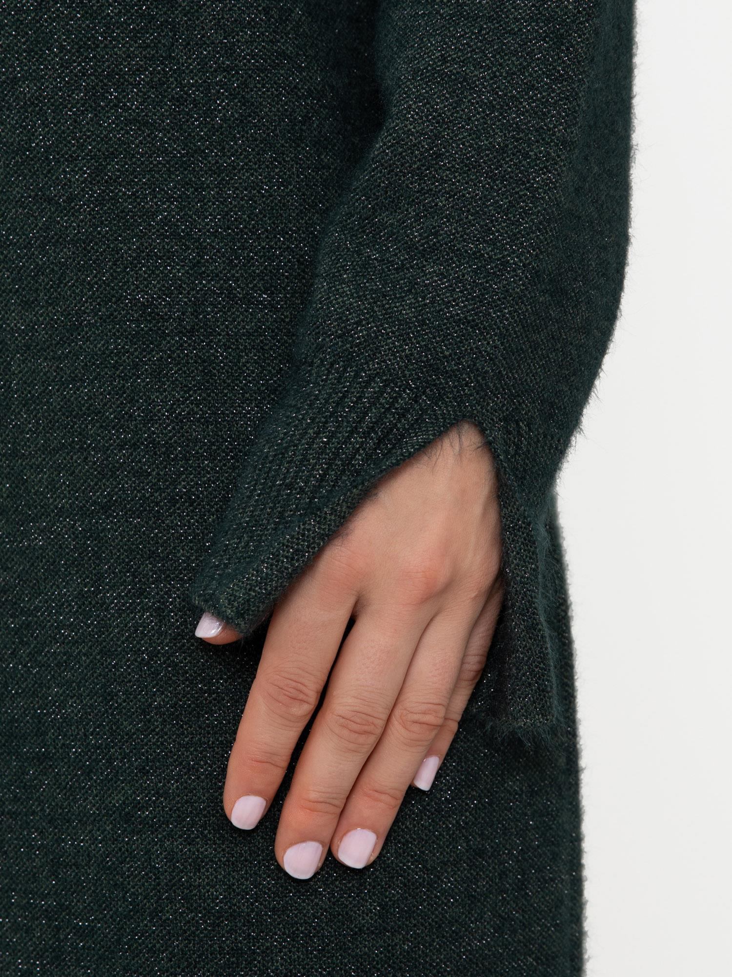 Organik Pamuk Karışımlı Metalik Dokulu  Elbise