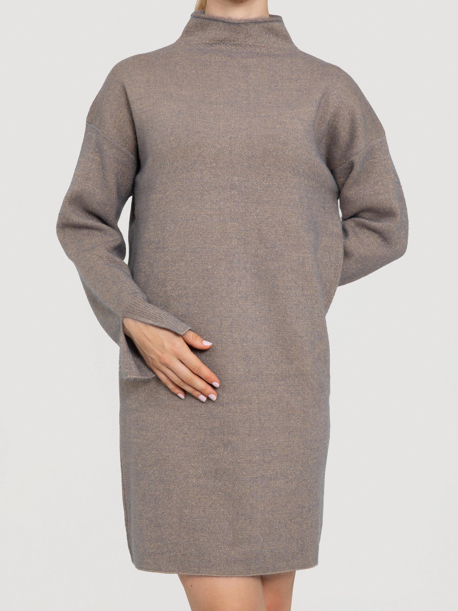 Organik Pamuk Karışımlı Metalik Dokulu  Elbise