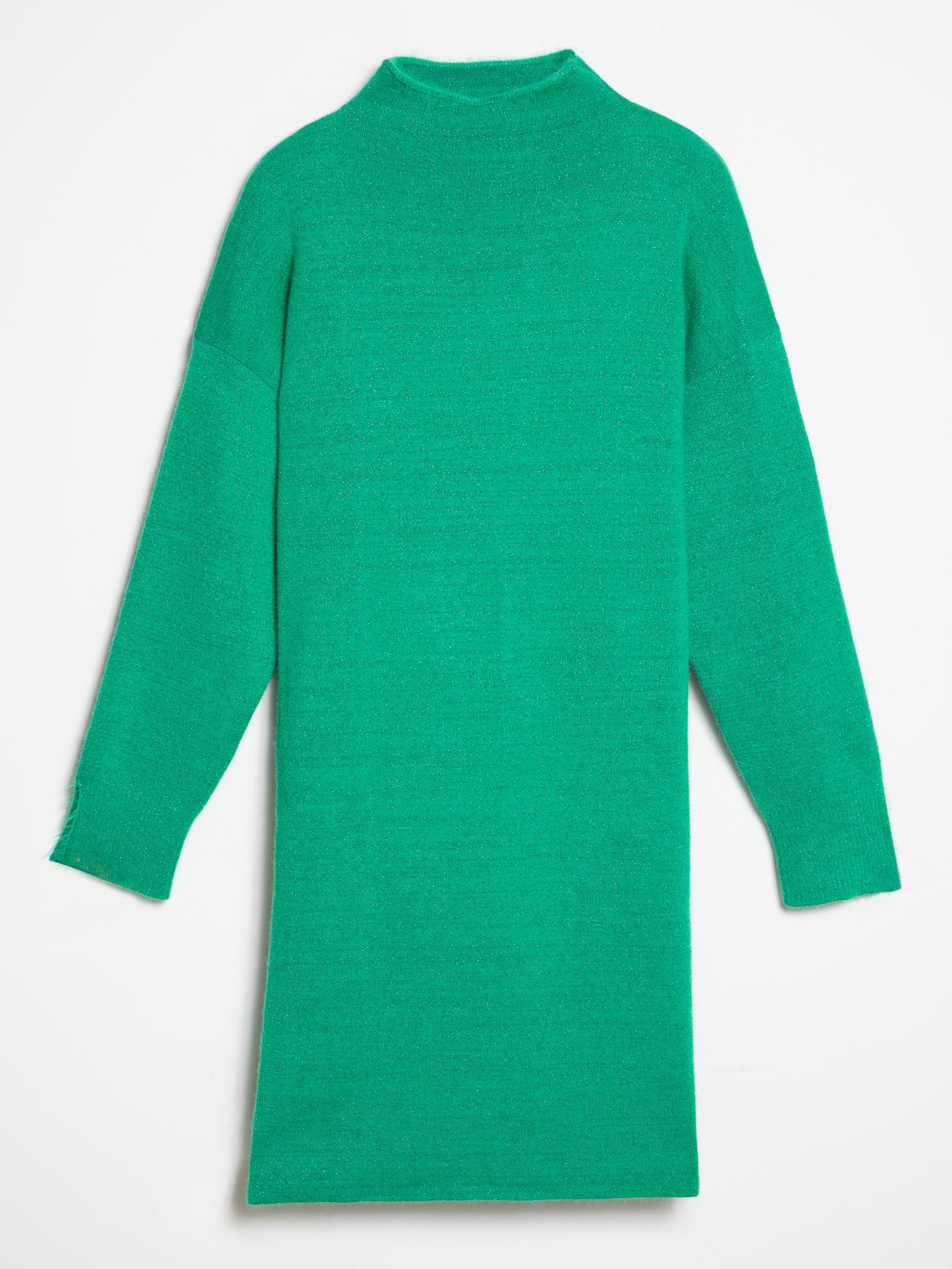 Organik Pamuk Karışımlı Metalik Dokulu  Elbise