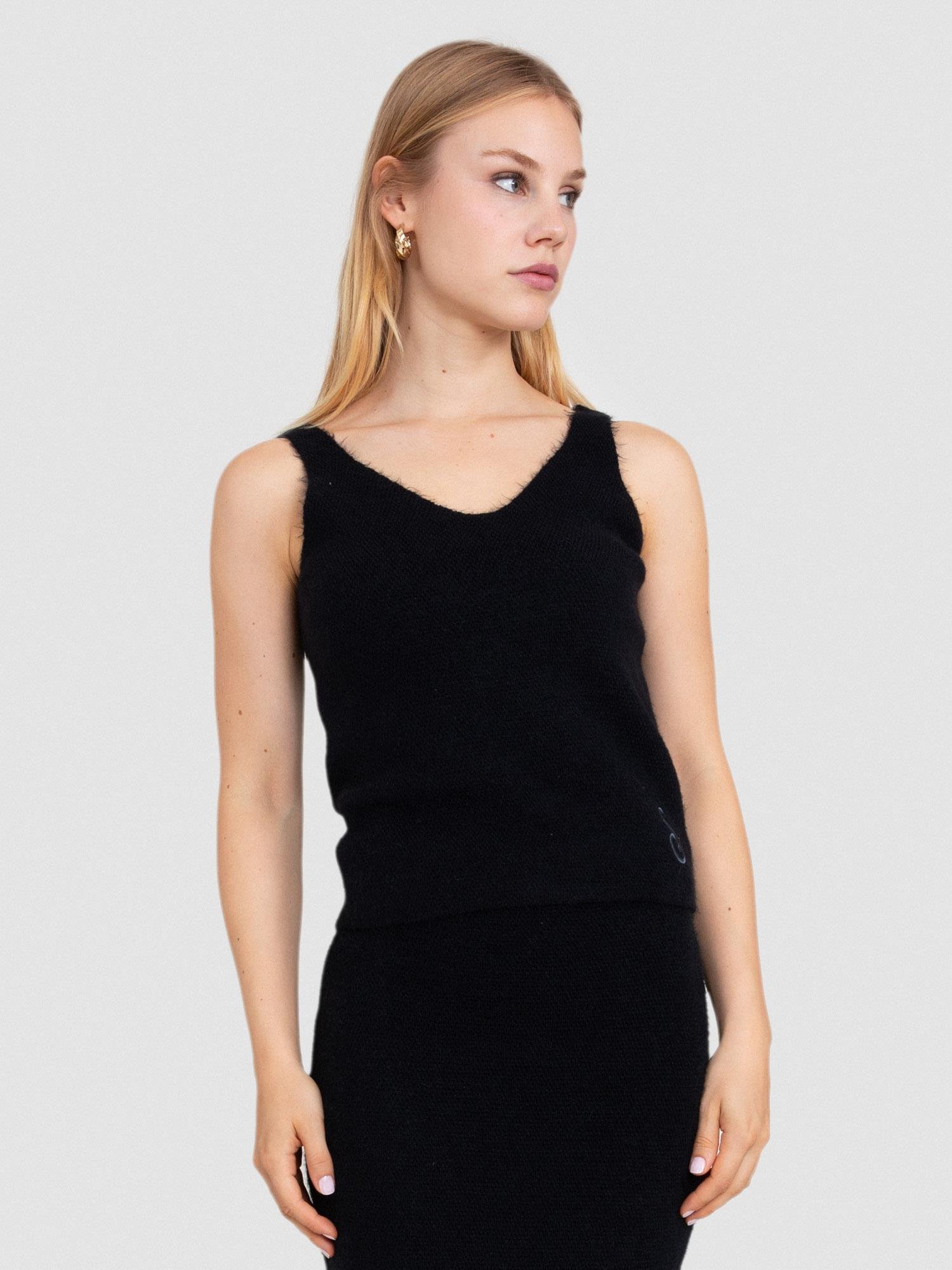 Organik Pamuk Karışımlı Metalik İpli Atlet