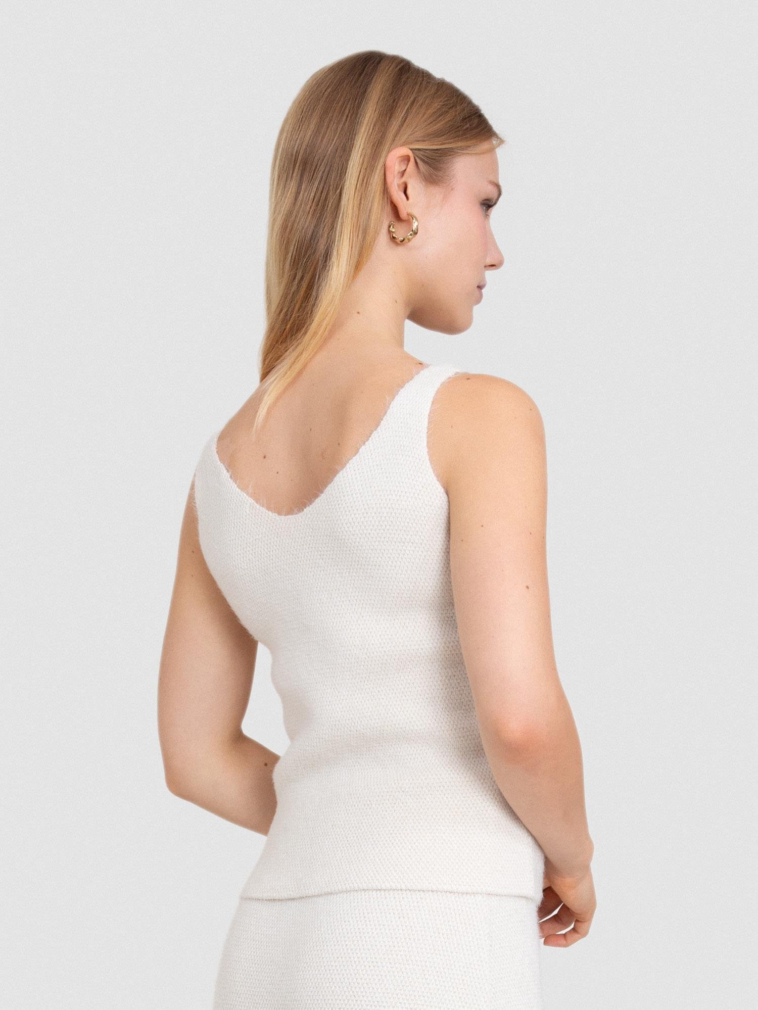 Organik Pamuk Karışımlı Metalik İpli Atlet