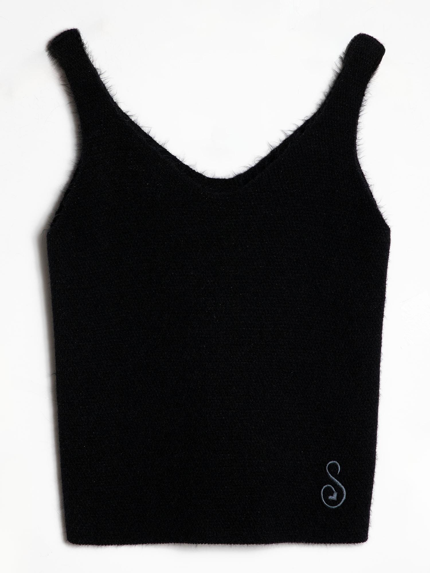 Organik Pamuk Karışımlı Metalik İpli Atlet