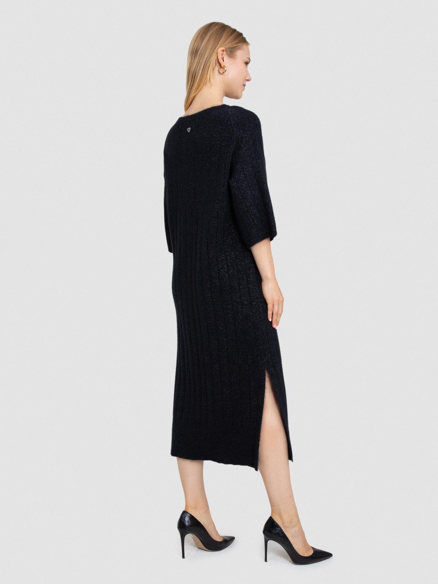 Organik Pamuk Karışımlı Metalik İpli Elbise