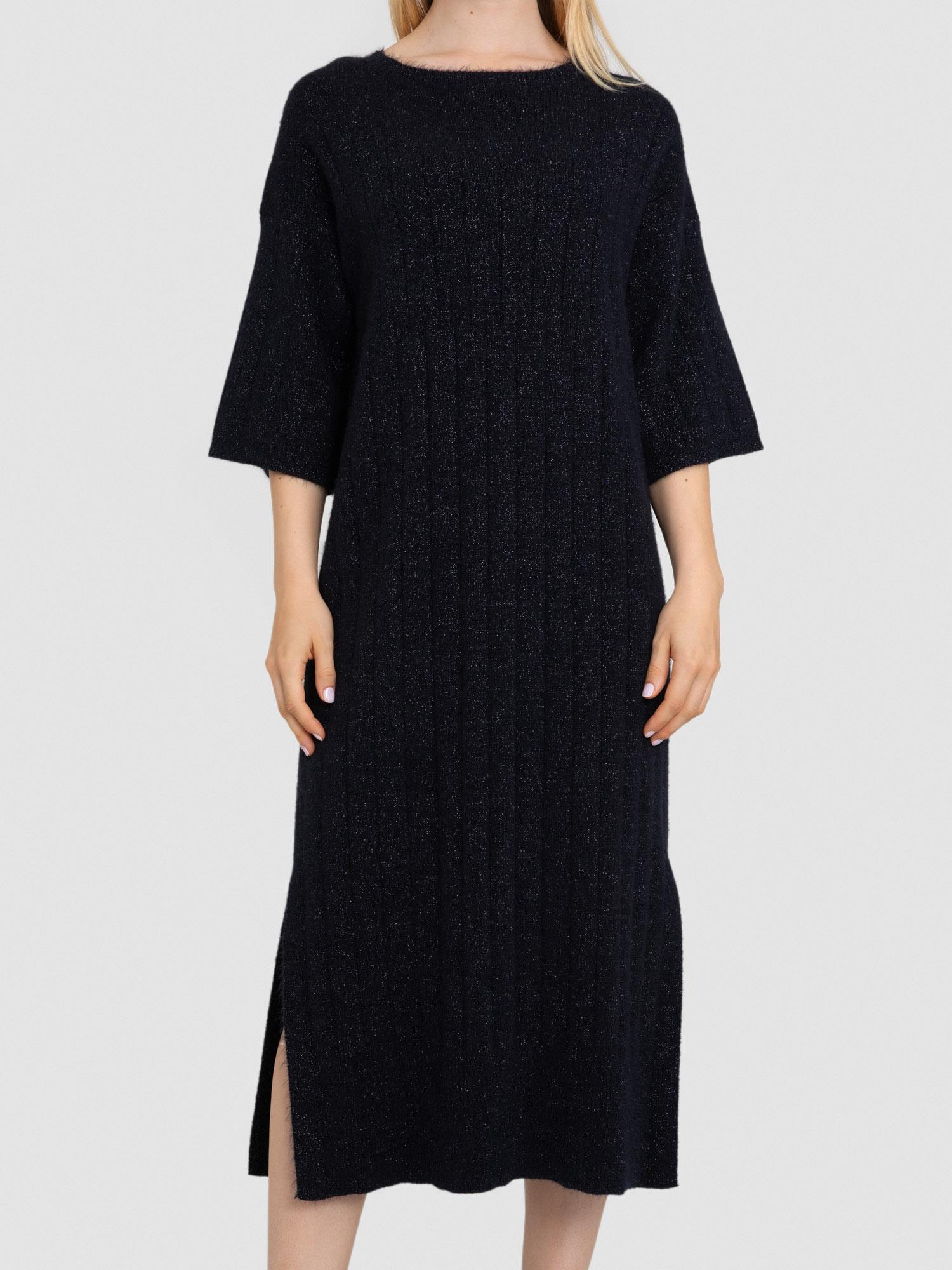 Organik Pamuk Karışımlı Metalik İpli Elbise