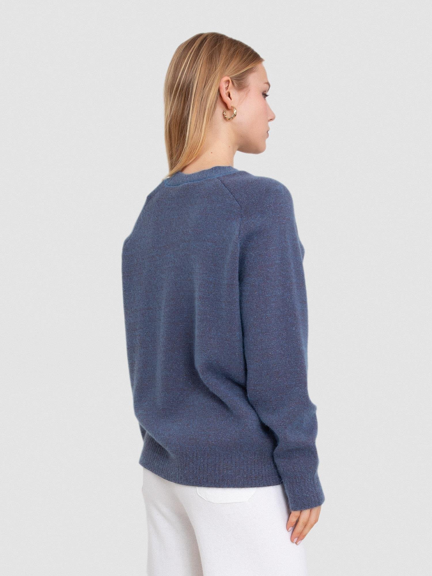 Organik Pamuk Karışımlı Metalik İpli Kazak