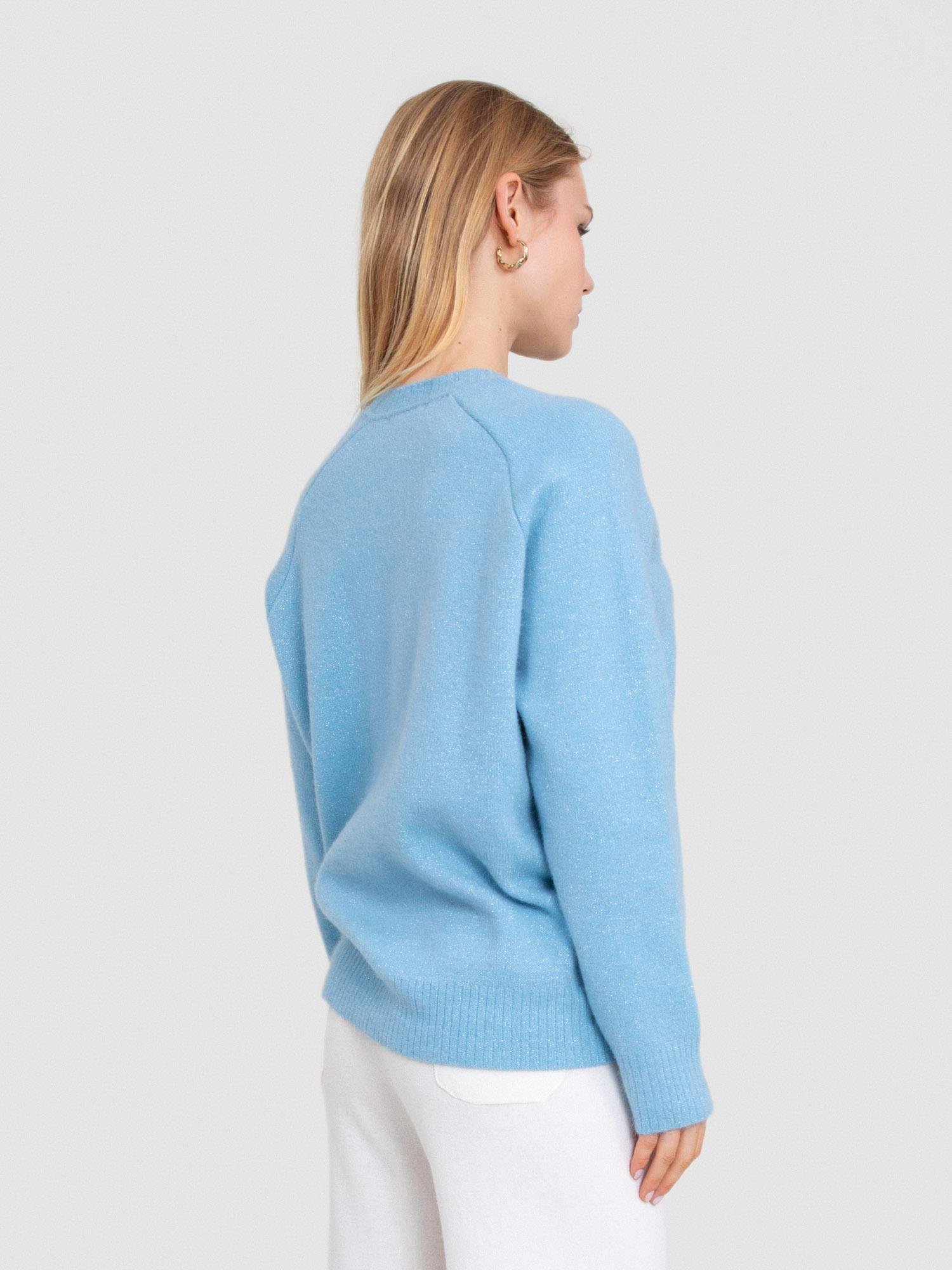 Organik Pamuk Karışımlı Metalik İpli Kazak