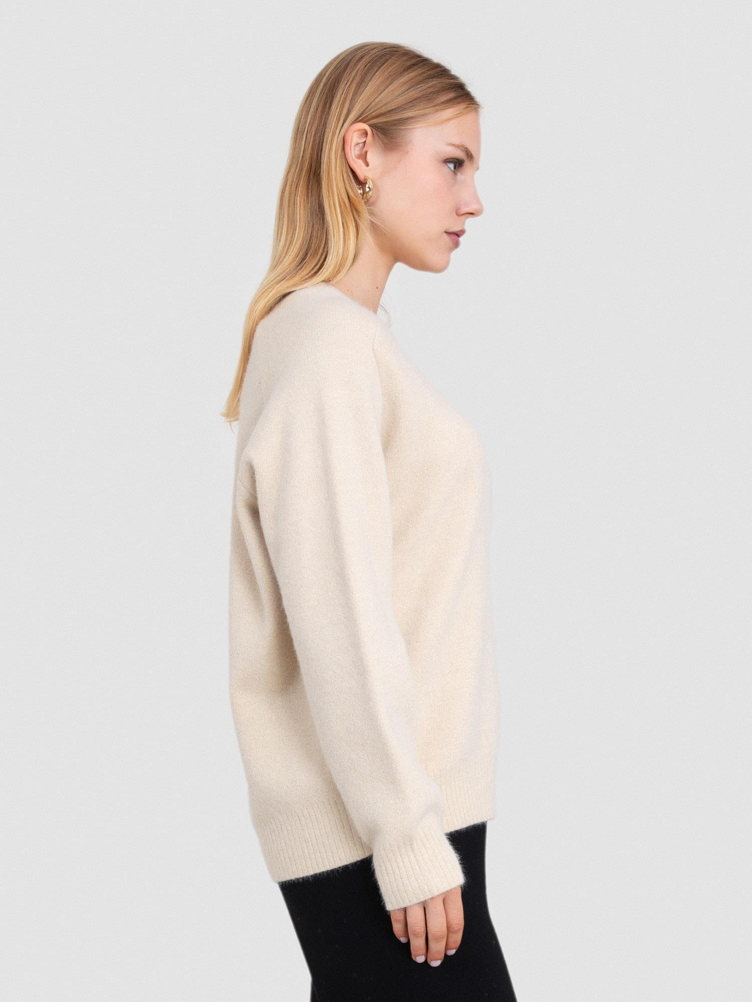 Organik Pamuk Karışımlı Metalik İpli Kazak