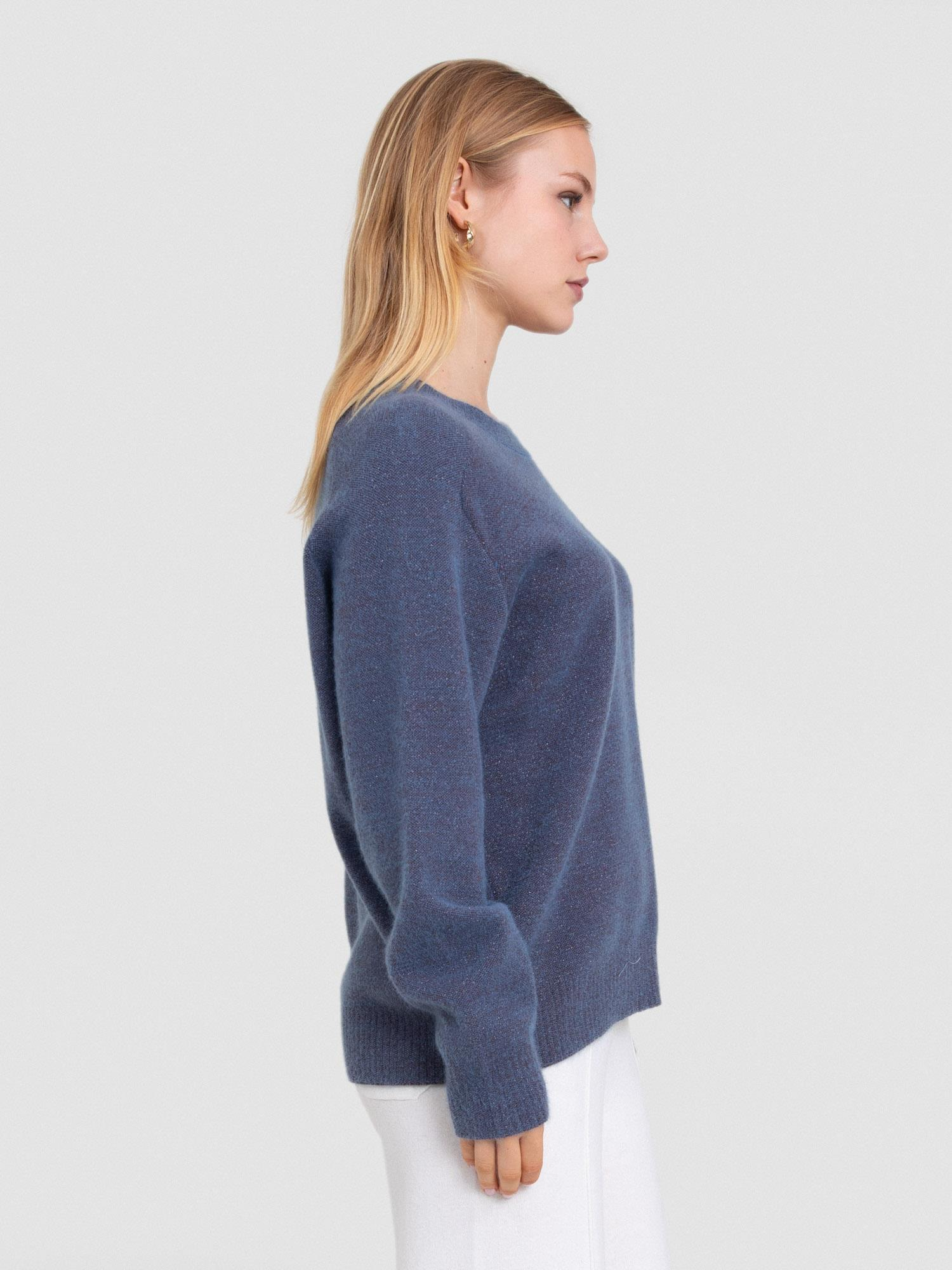 Organik Pamuk Karışımlı Metalik İpli Kazak