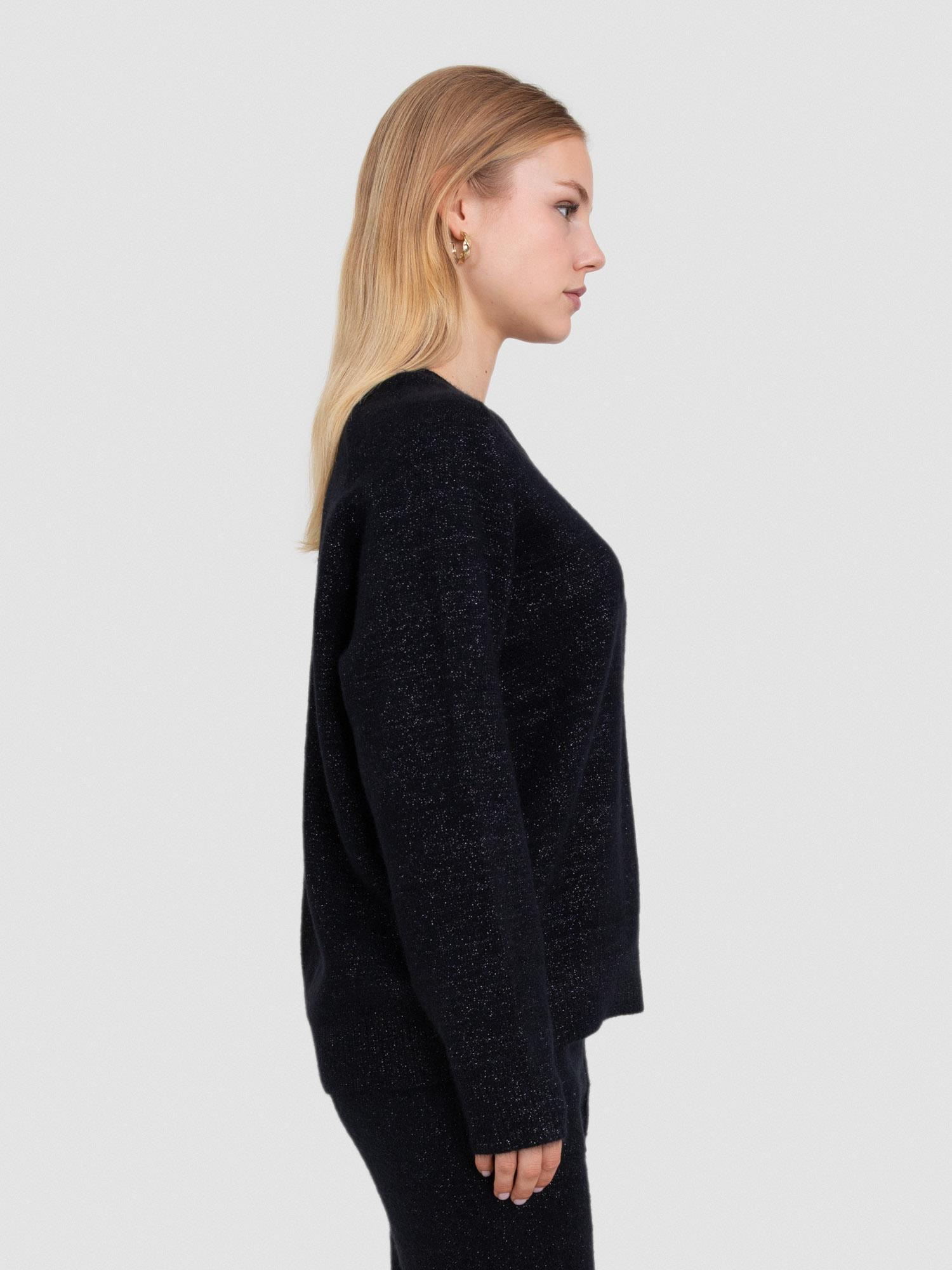 Organik Pamuk Karışımlı Metalik İpli Kazak