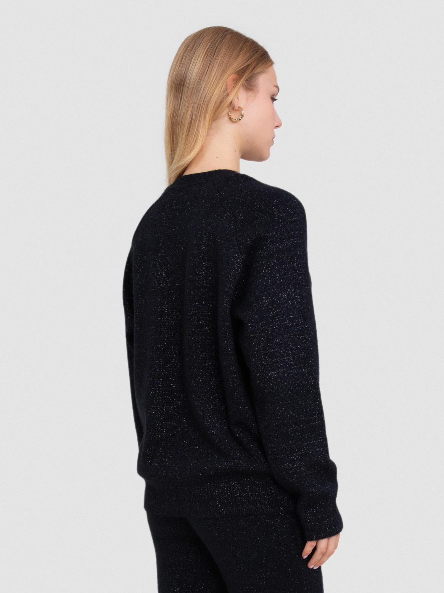 Organik Pamuk Karışımlı Metalik İpli Kazak