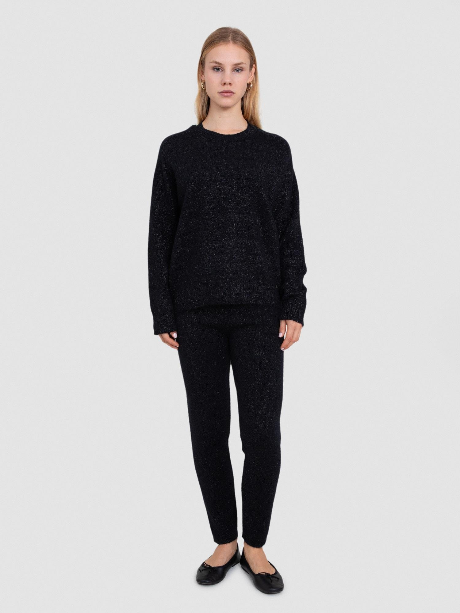 Organik Pamuk Karışımlı Metalik İpli Kazak