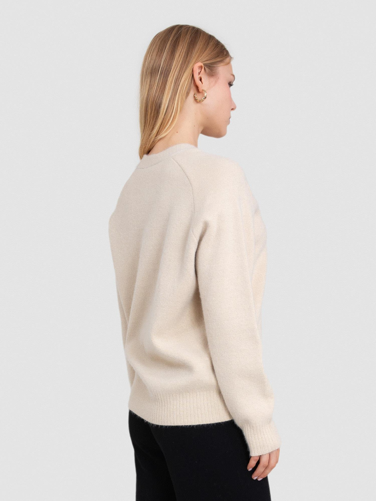 Organik Pamuk Karışımlı Metalik İpli Kazak