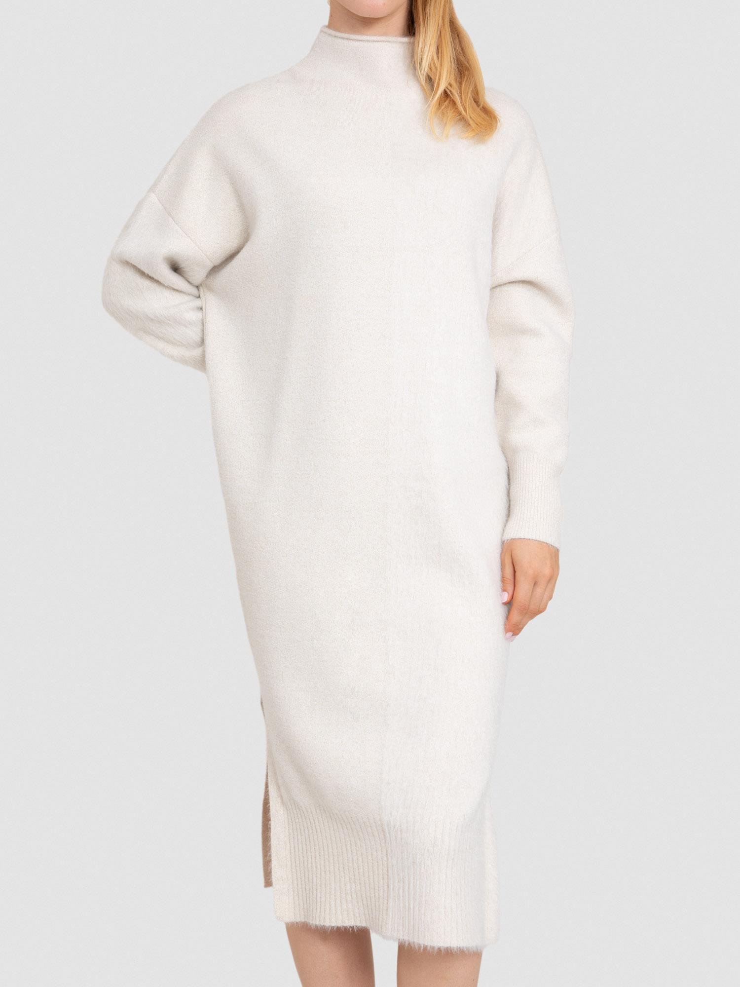 Organik Pamuk Karışımlı Metalik Tüylü Elbise