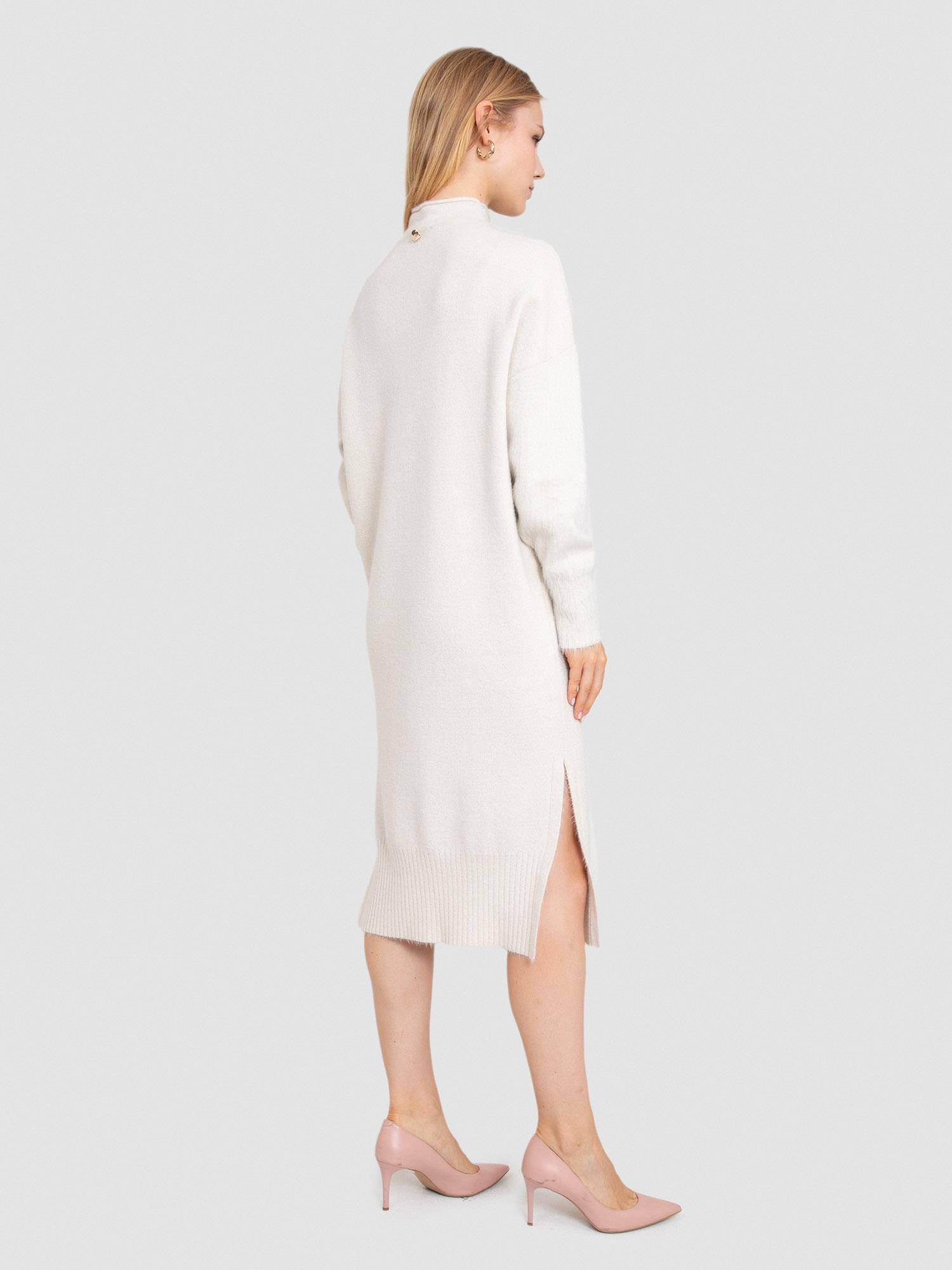 Organik Pamuk Karışımlı Metalik Tüylü Elbise