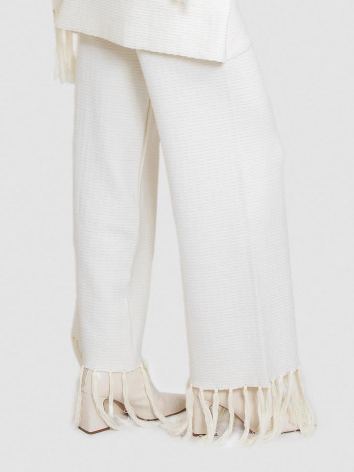 Organik Pamuk  Karışımlı Püskül Detaylı Pantolon