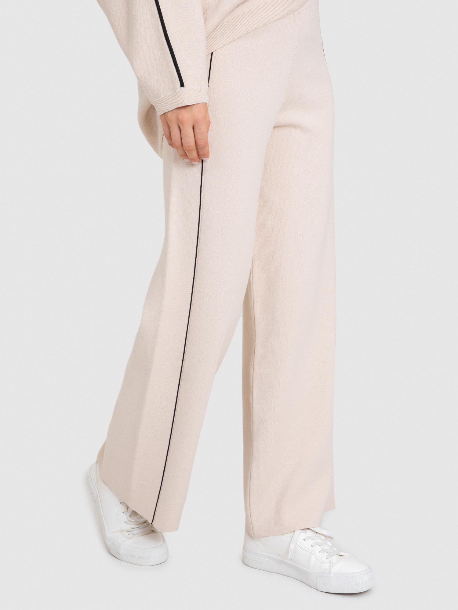 Organik Pamuk Karışımlı Şerit Detaylı Pantolon