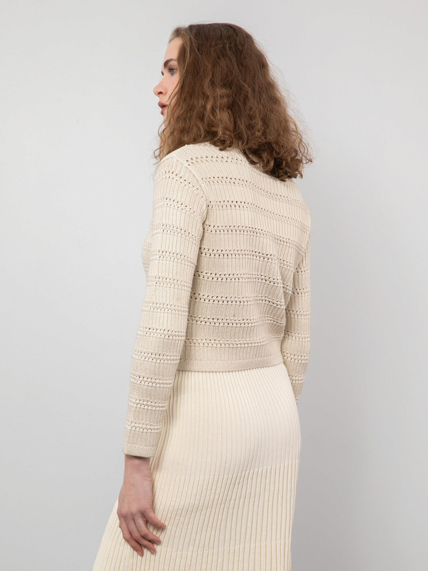 Organik Pamuk Karışımlı Varaklı Düğme Detaylı Hırka